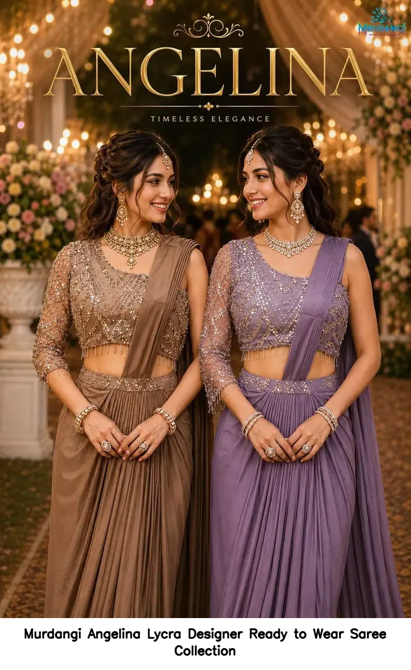Murdangi Angelina Lycra Designer Ready to Wear Saree Collection