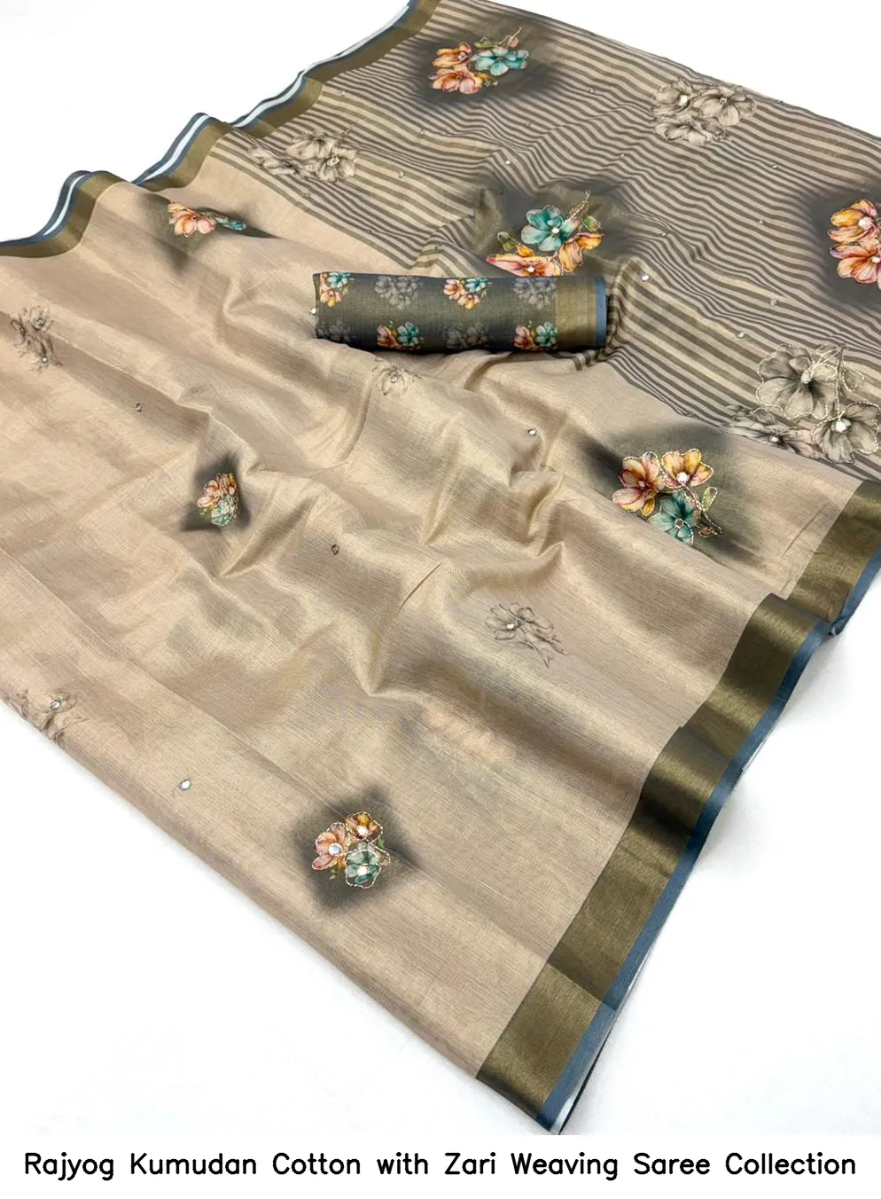 Rajyog Kumudan Cotton with Zari Weaving Saree Collection - Image 12