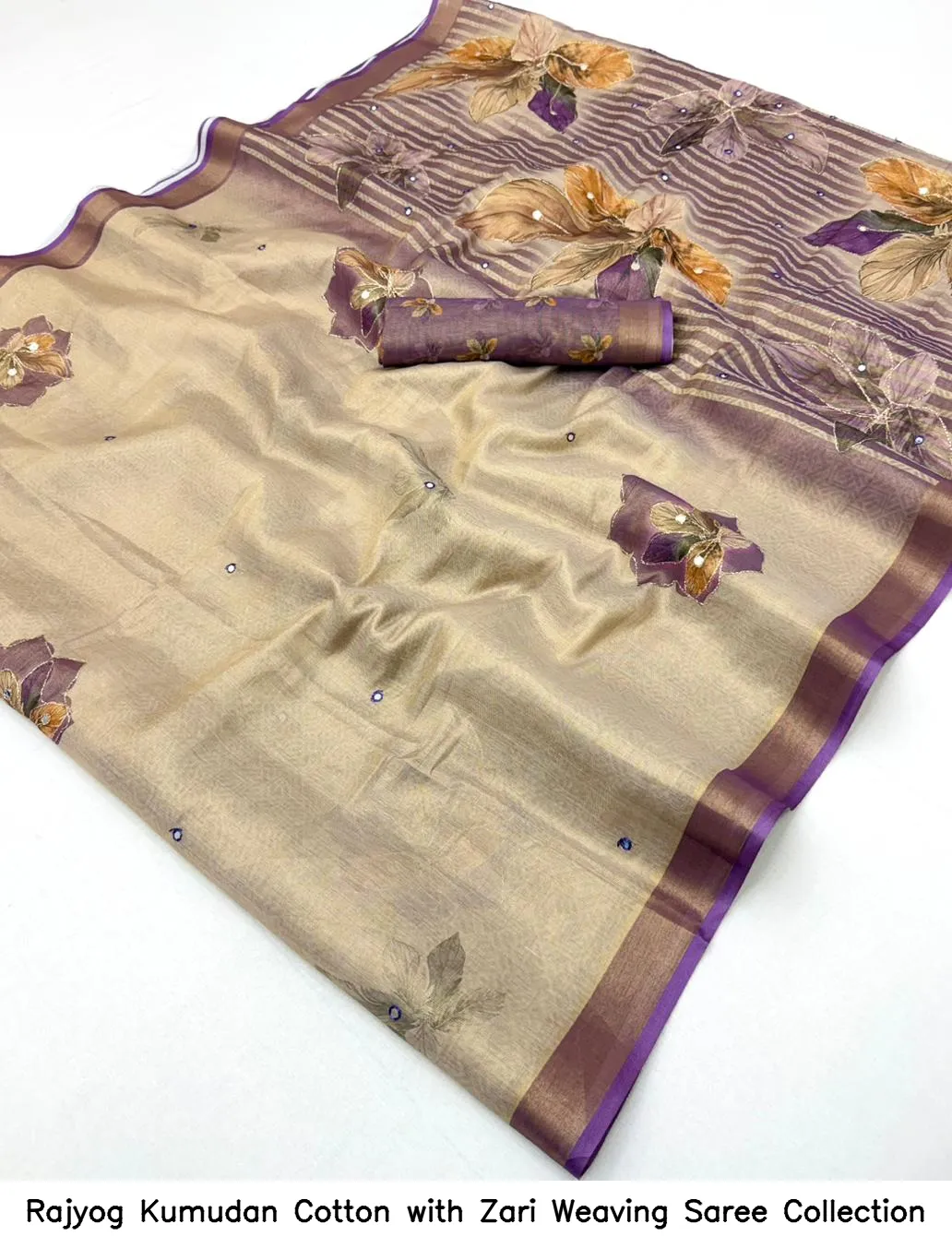 Rajyog Kumudan Cotton with Zari Weaving Saree Collection - Image 17