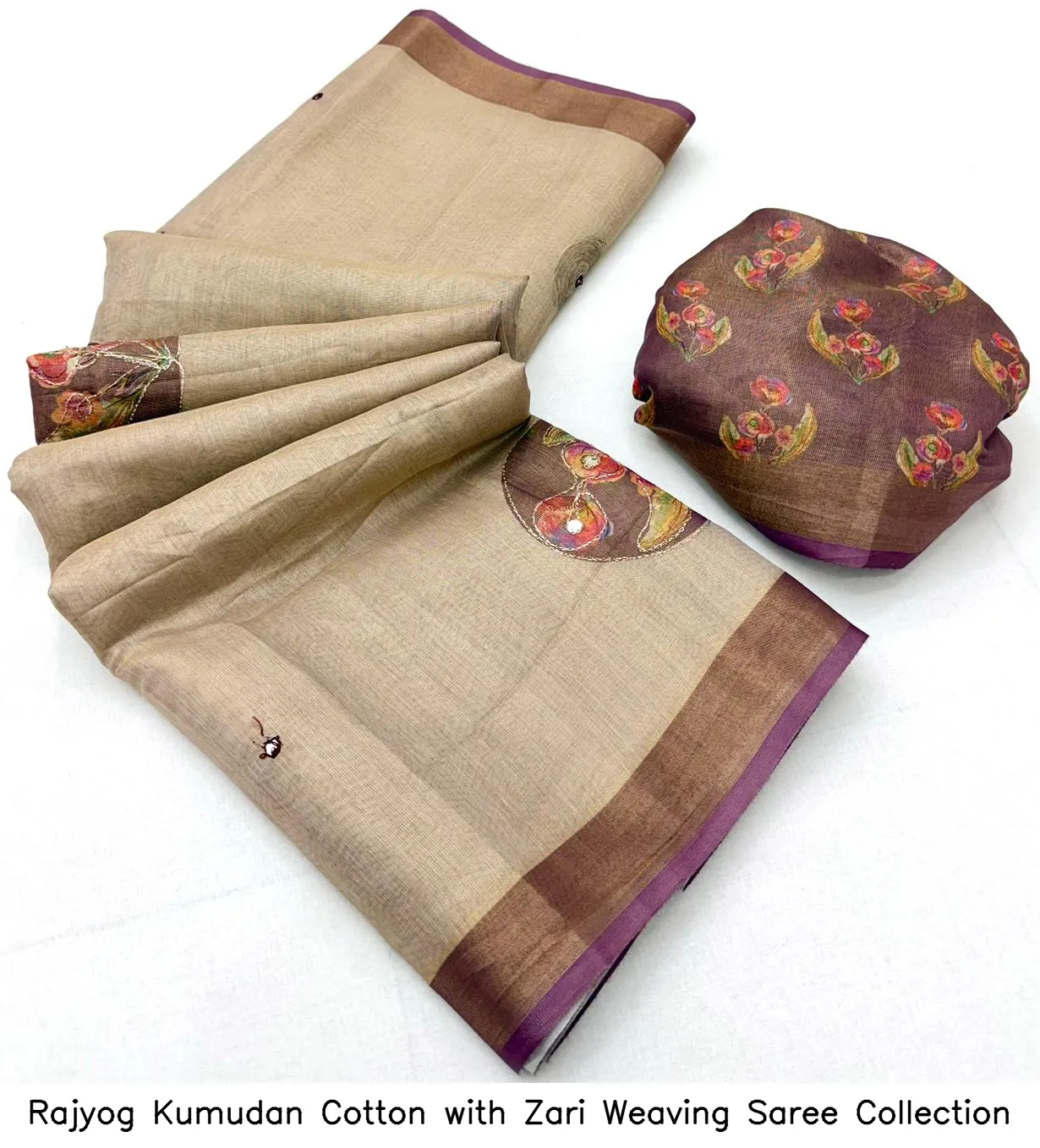 Rajyog Kumudan Cotton with Zari Weaving Saree Collection - Image 3
