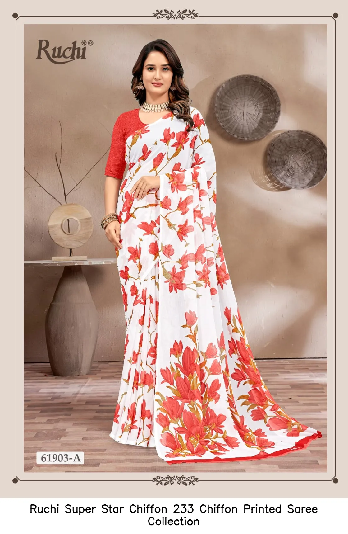 Ruchi Super Star Chiffon 233 Chiffon Printed Saree Collection - Image 11