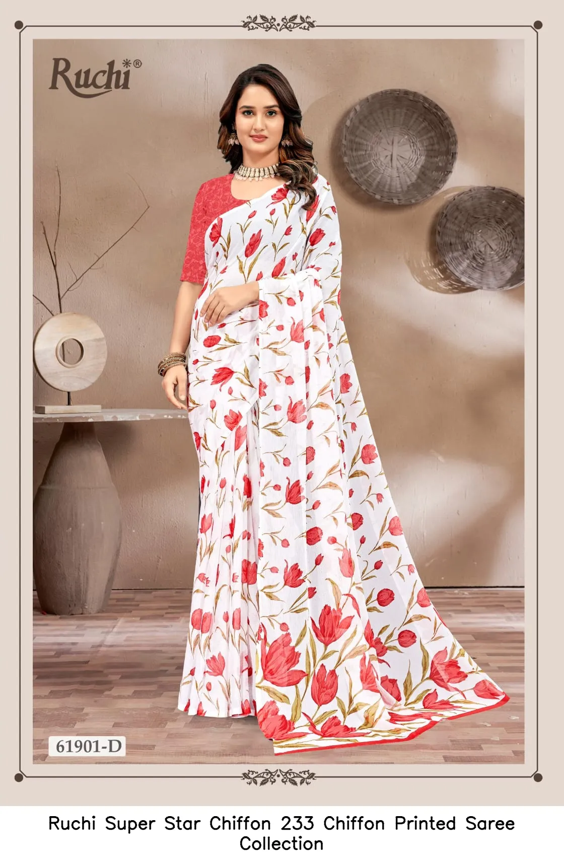 Ruchi Super Star Chiffon 233 Chiffon Printed Saree Collection - Image 12