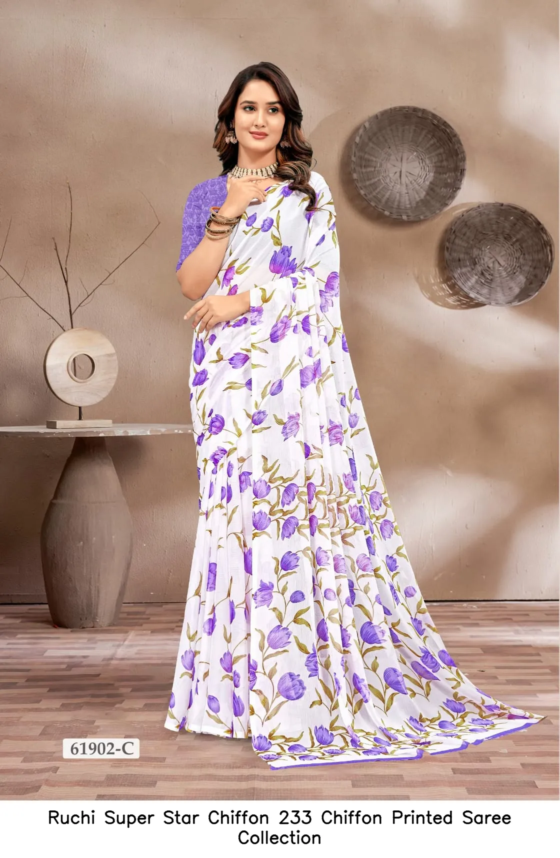 Ruchi Super Star Chiffon 233 Chiffon Printed Saree Collection - Image 13