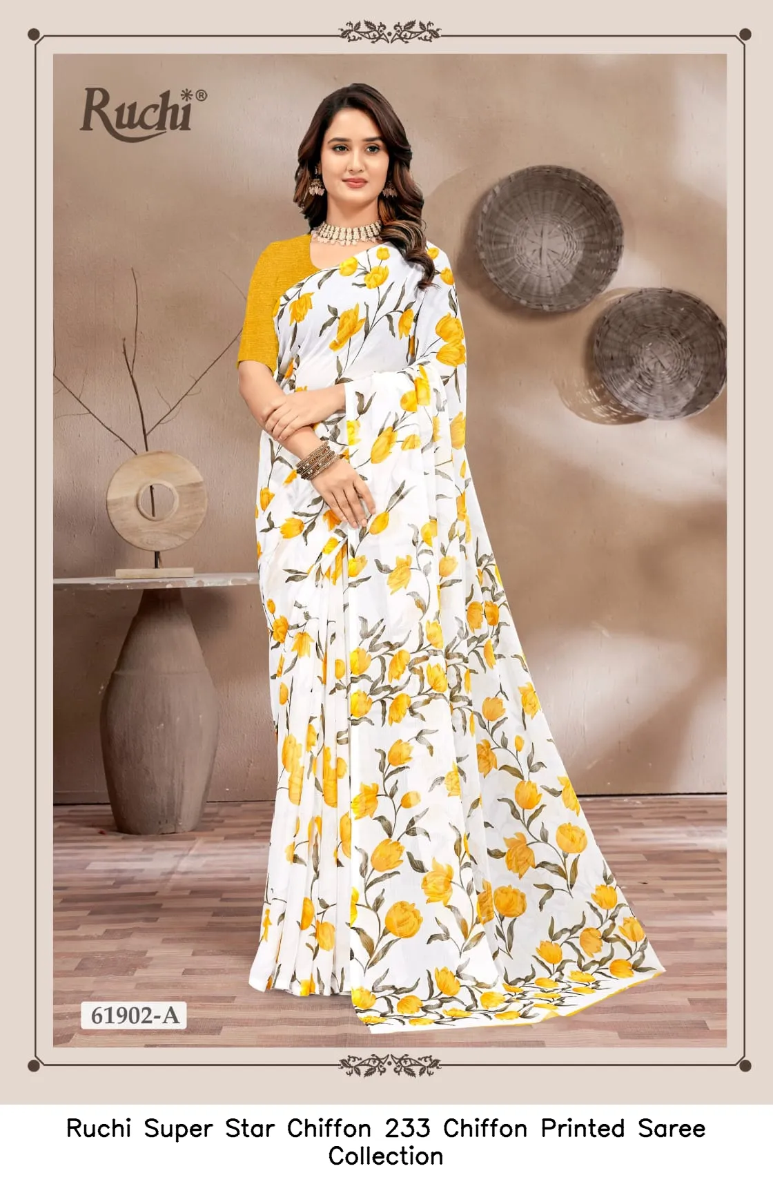Ruchi Super Star Chiffon 233 Chiffon Printed Saree Collection - Image 2