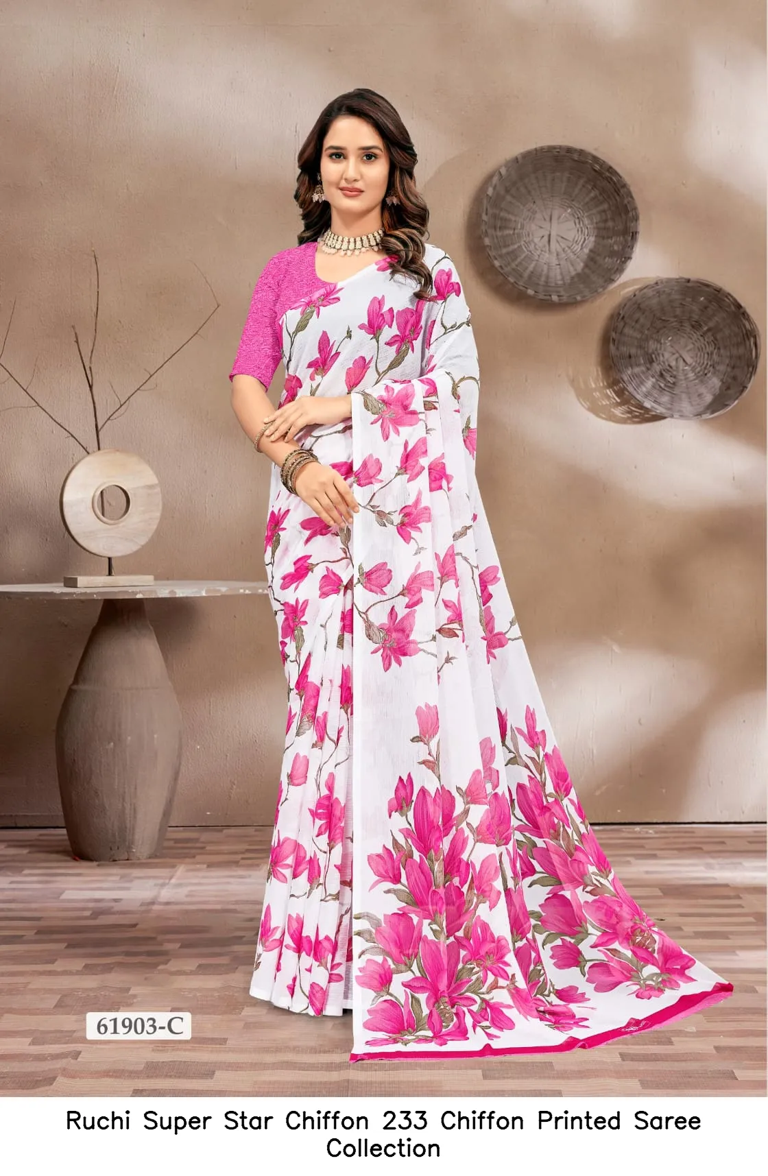 Ruchi Super Star Chiffon 233 Chiffon Printed Saree Collection - Image 6