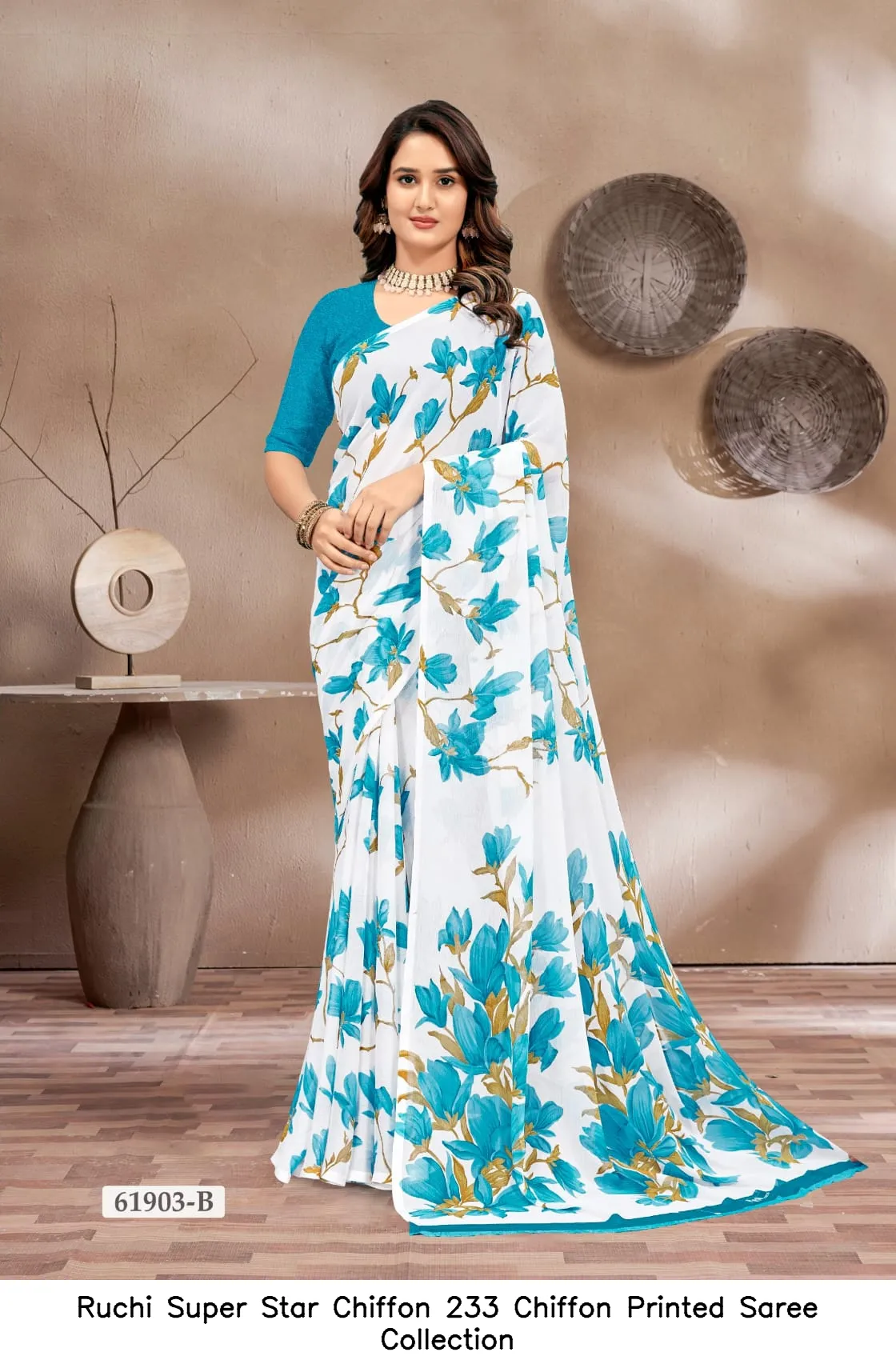 Ruchi Super Star Chiffon 233 Chiffon Printed Saree Collection - Image 7
