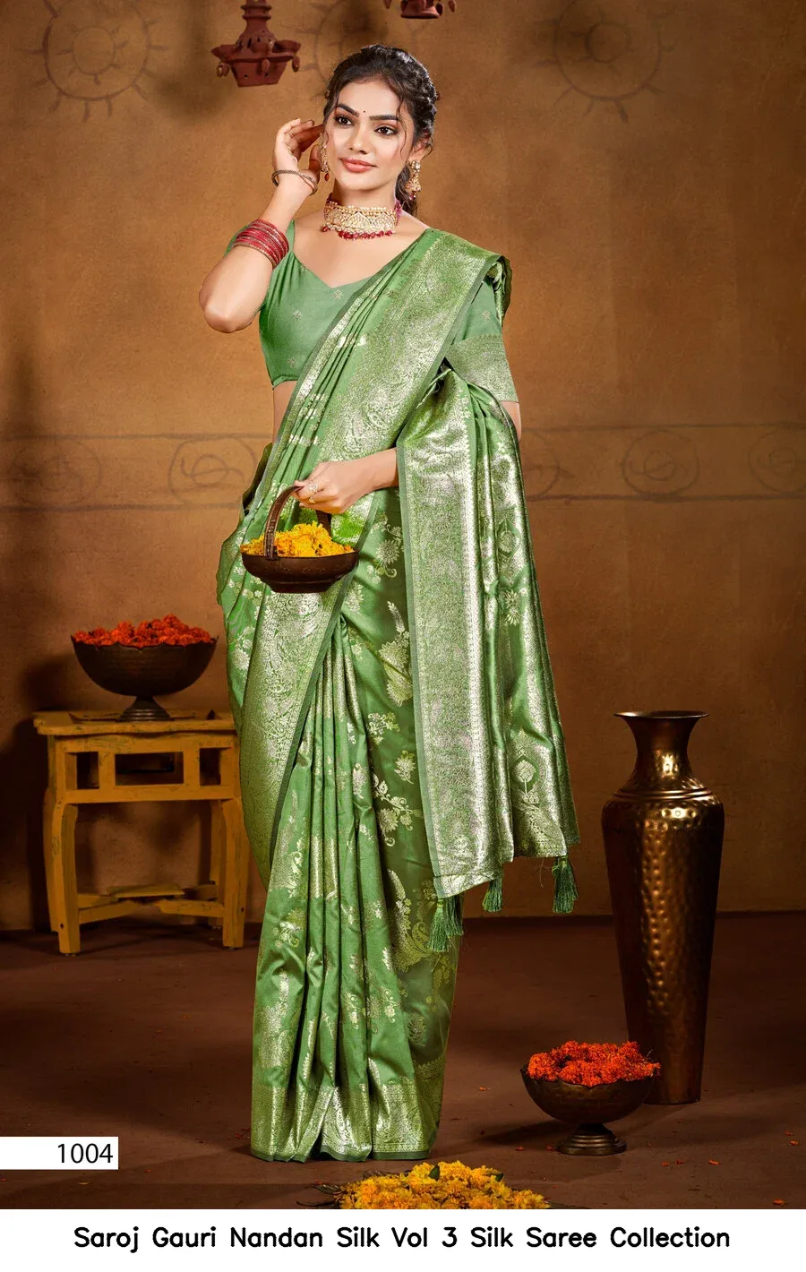 Saroj Gauri Nandan Silk Vol 3 Silk Saree Collection - Image 2