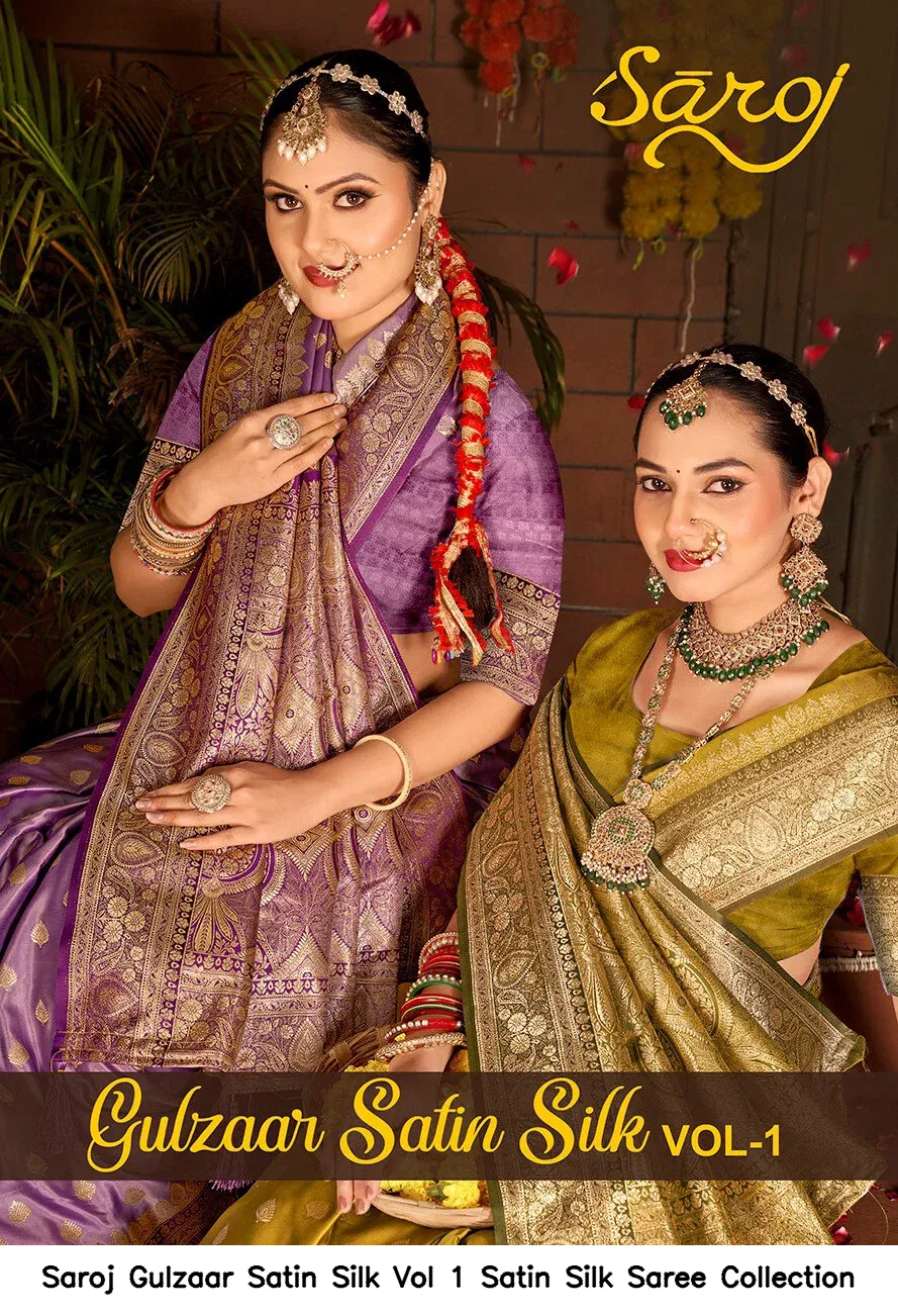 Saroj Gulzaar Satin Silk Vol 1 Satin Silk Saree Collection