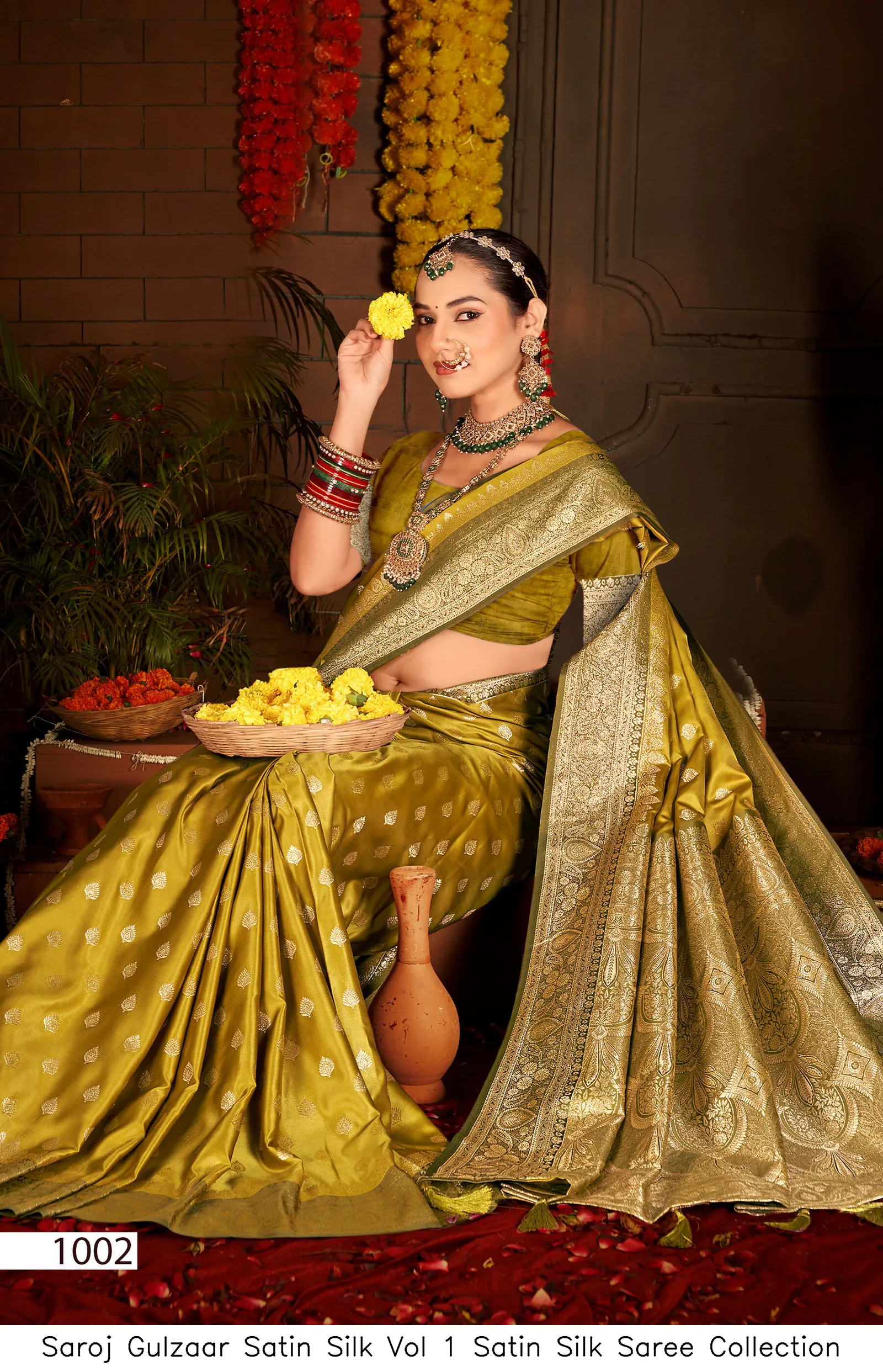 Saroj Gulzaar Satin Silk Vol 1 Satin Silk Saree Collection - Image 3