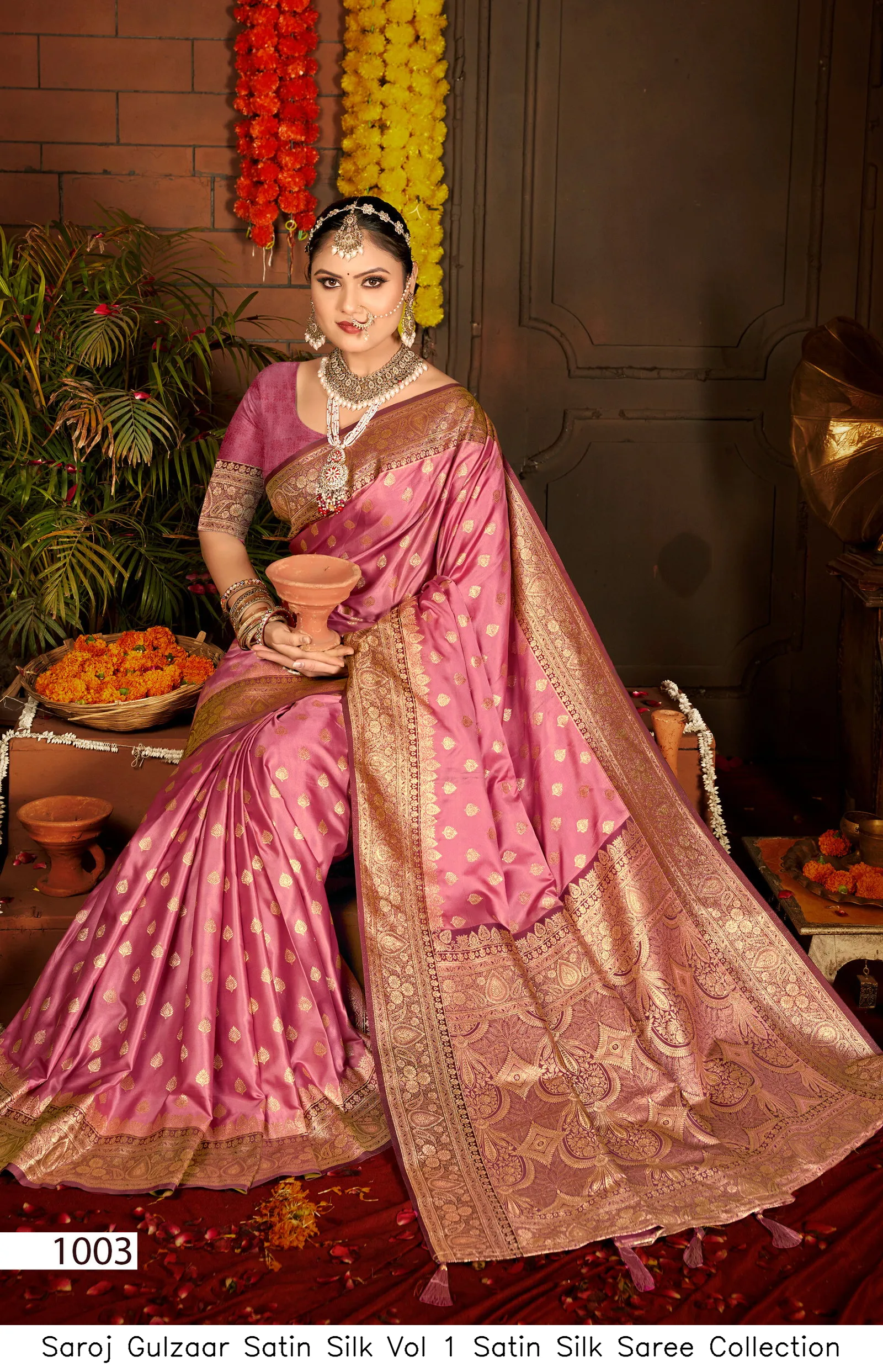 Saroj Gulzaar Satin Silk Vol 1 Satin Silk Saree Collection - Image 4