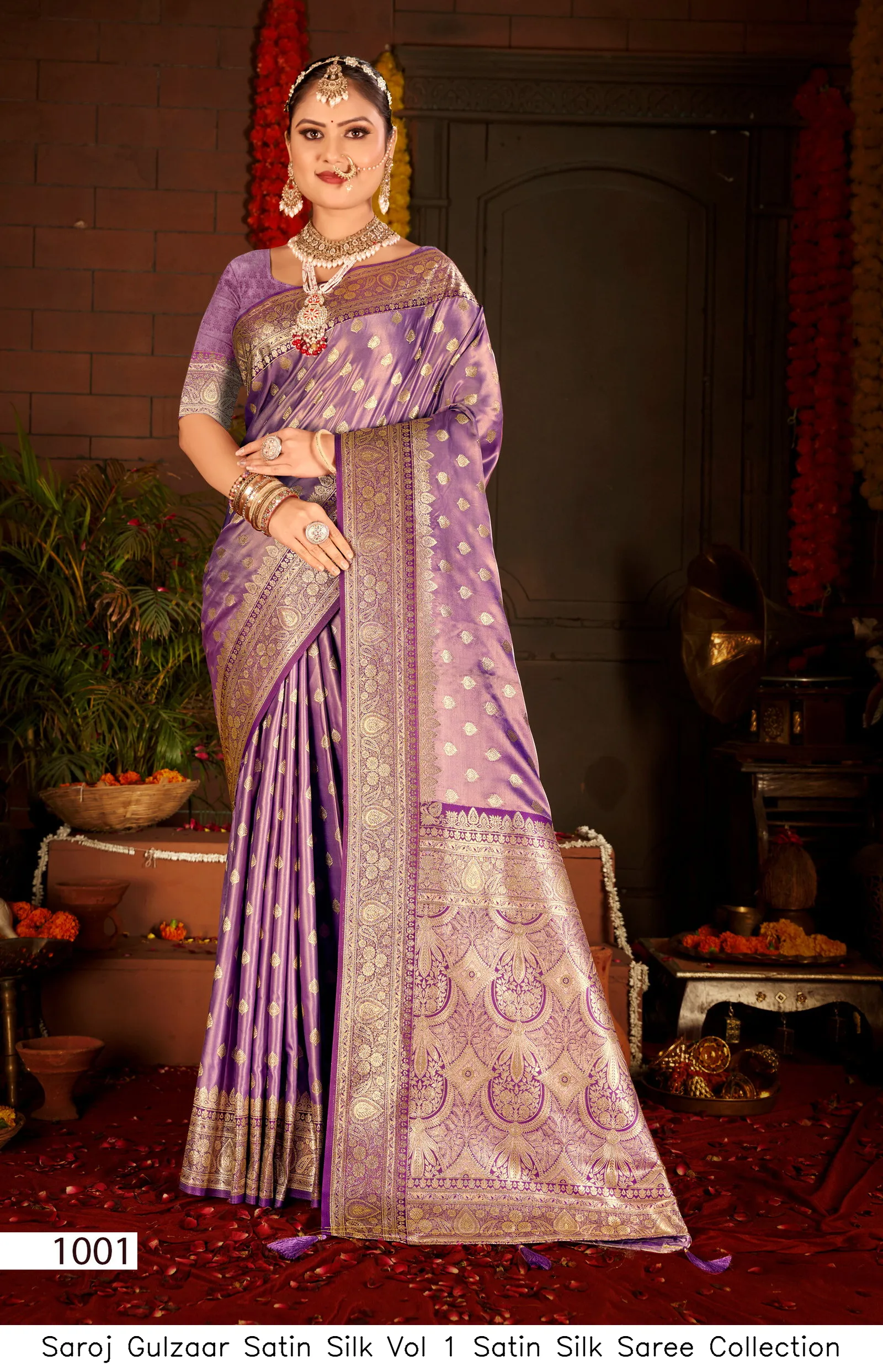 Saroj Gulzaar Satin Silk Vol 1 Satin Silk Saree Collection - Image 5