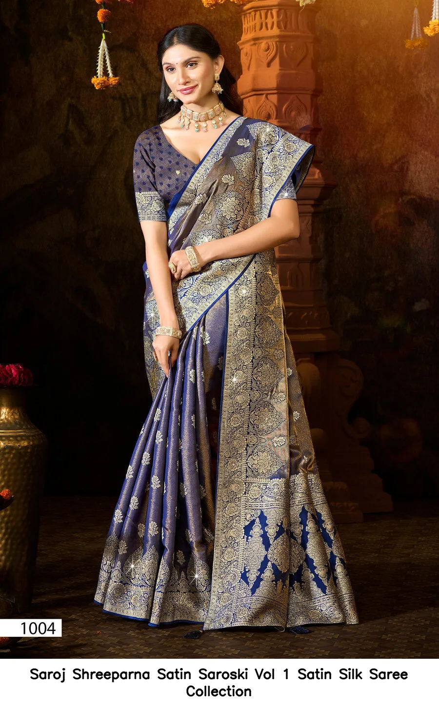 Saroj Shreeparna Satin Saroski Vol 1 Satin Silk Saree Collection - Image 2