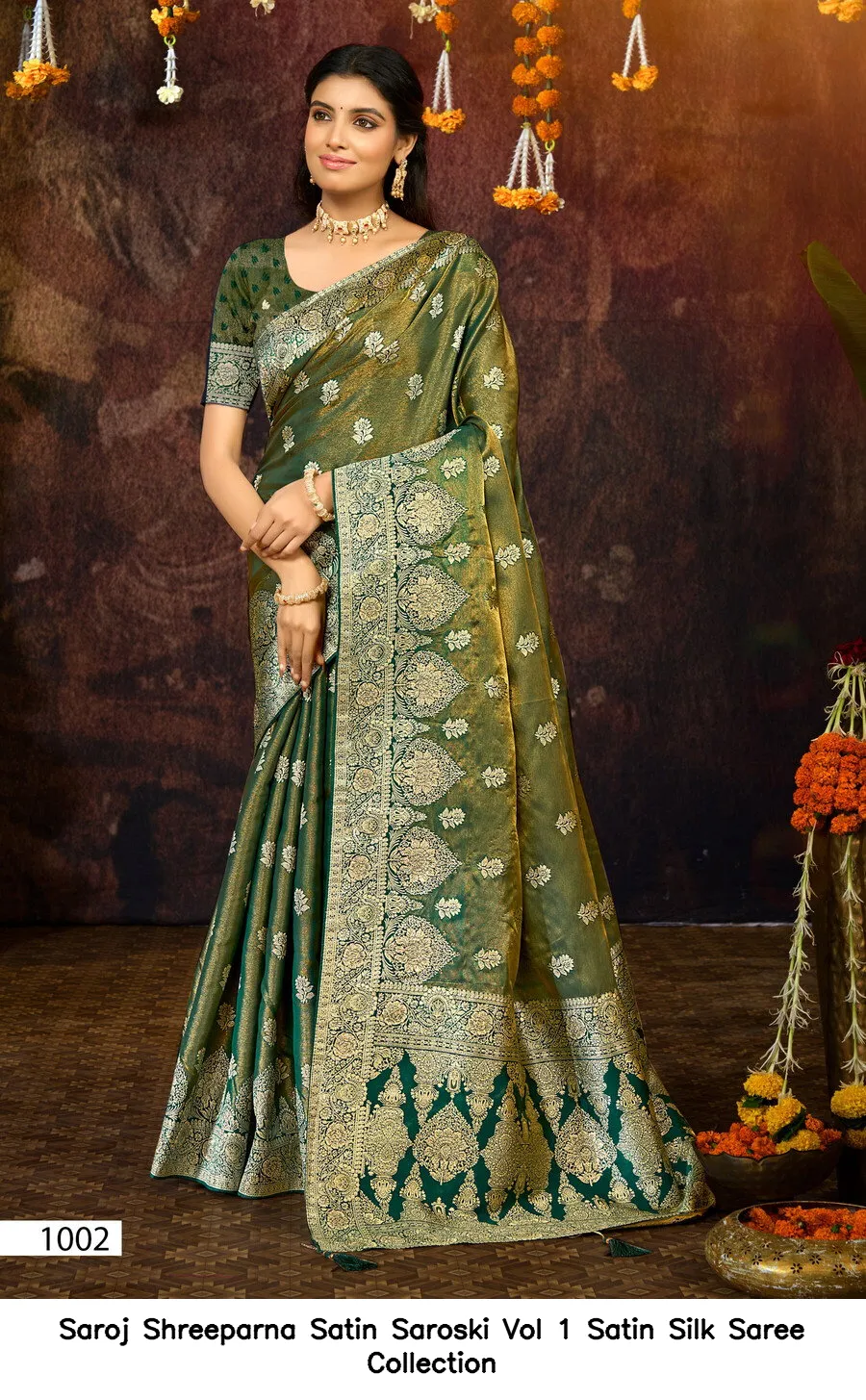 Saroj Shreeparna Satin Saroski Vol 1 Satin Silk Saree Collection - Image 3