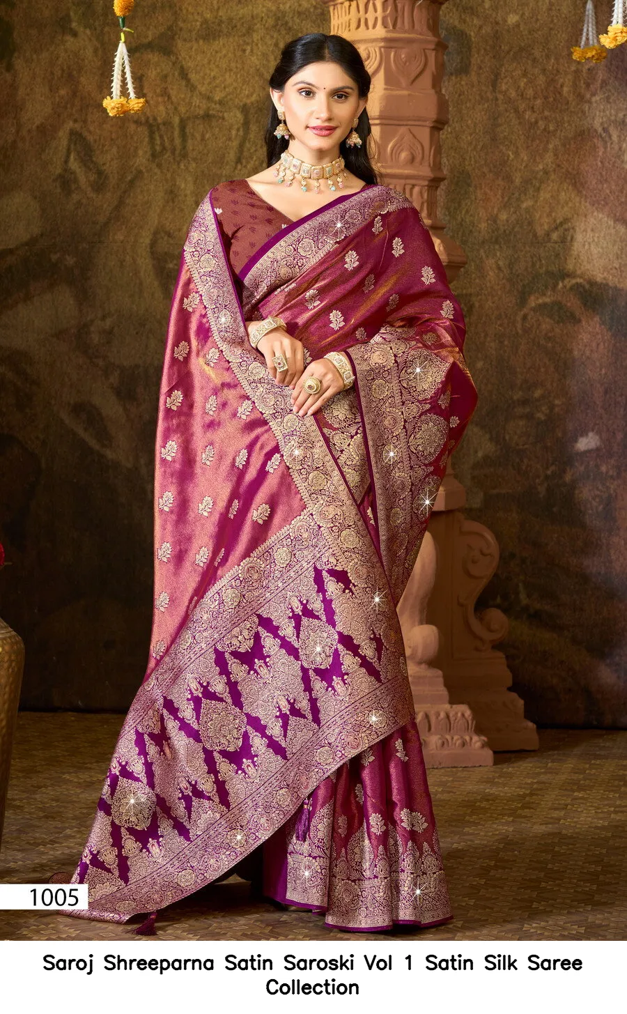 Saroj Shreeparna Satin Saroski Vol 1 Satin Silk Saree Collection - Image 4