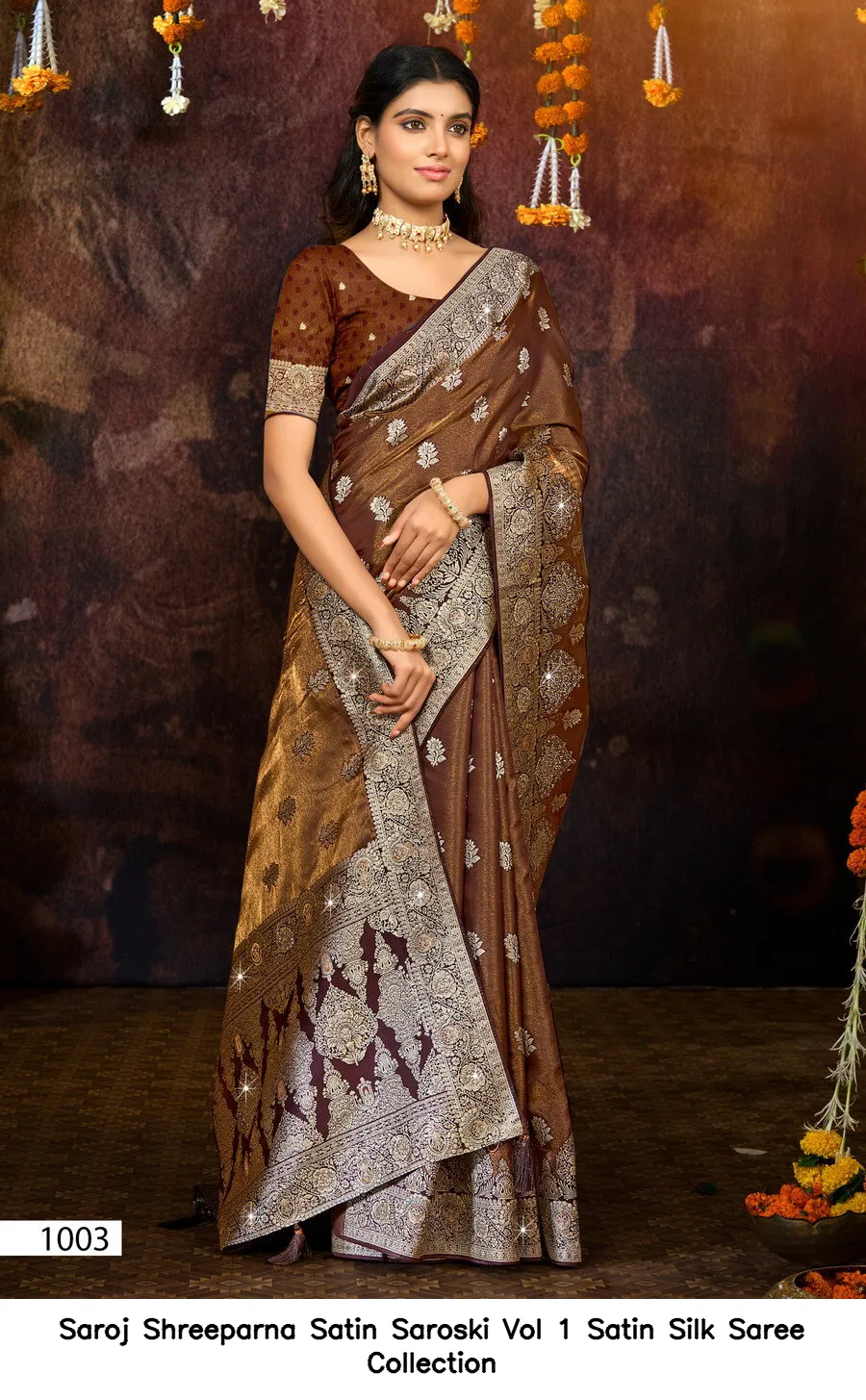 Saroj Shreeparna Satin Saroski Vol 1 Satin Silk Saree Collection - Image 5