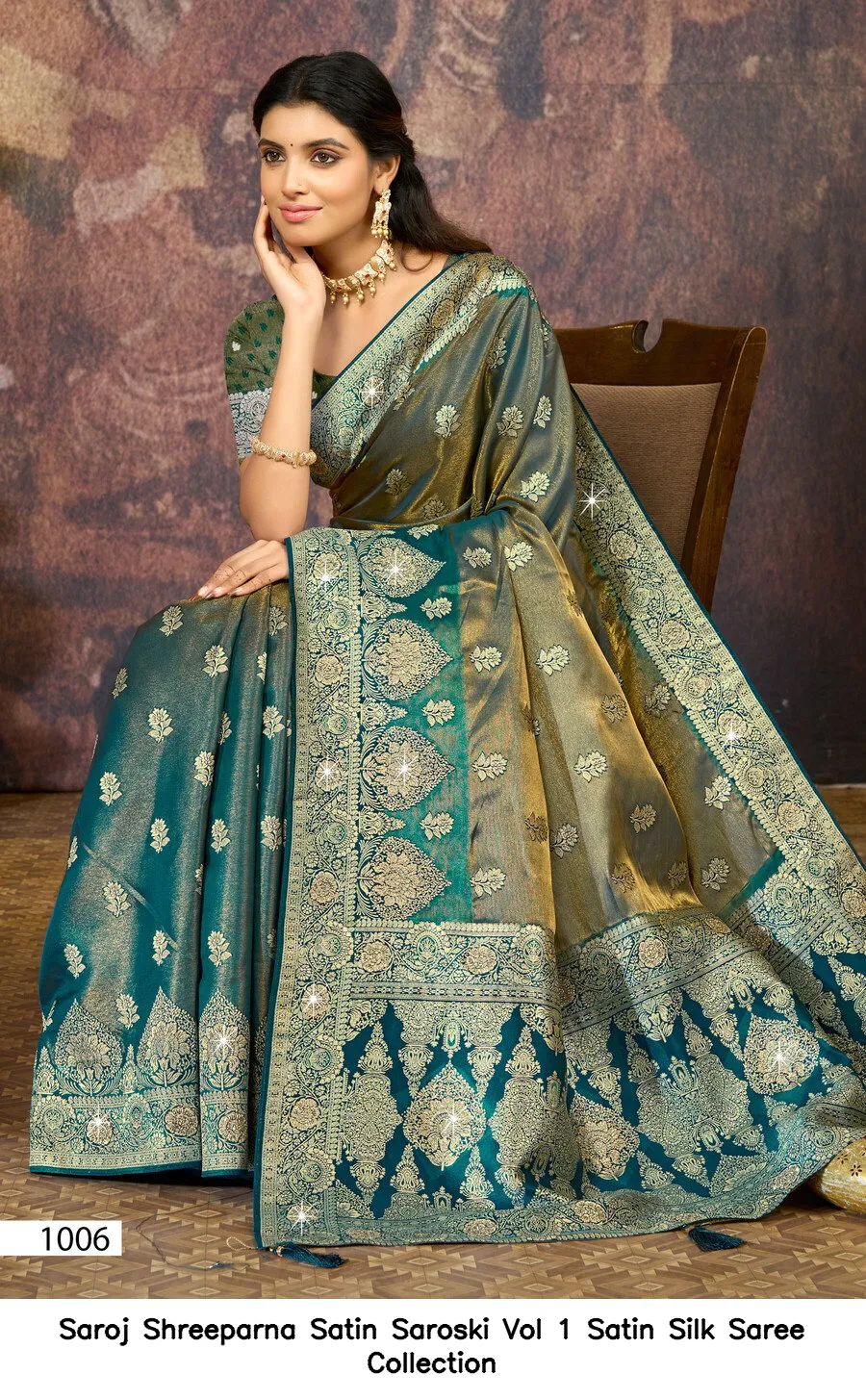Saroj Shreeparna Satin Saroski Vol 1 Satin Silk Saree Collection - Image 7