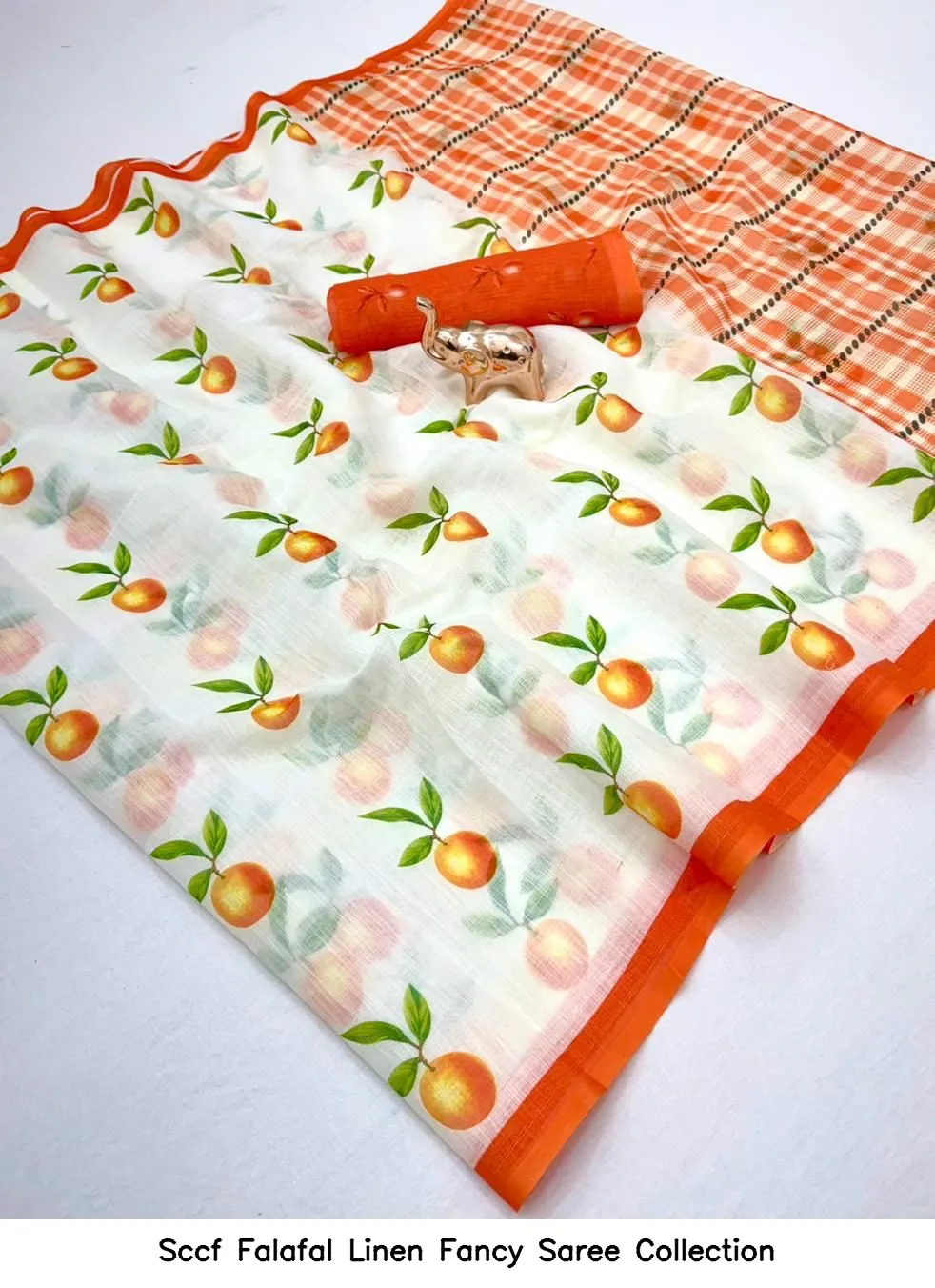 Sccf Falafal Linen Fancy Saree Collection - Image 6