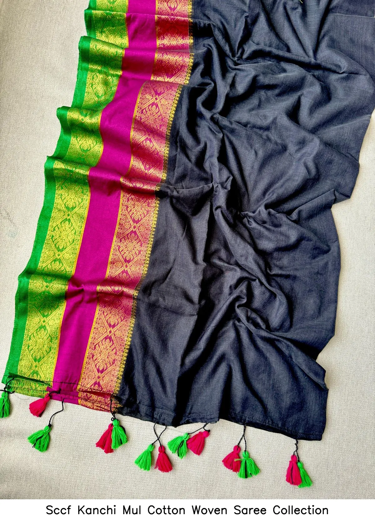 Sccf Kanchi Mul Cotton Woven Saree Collection - Image 5