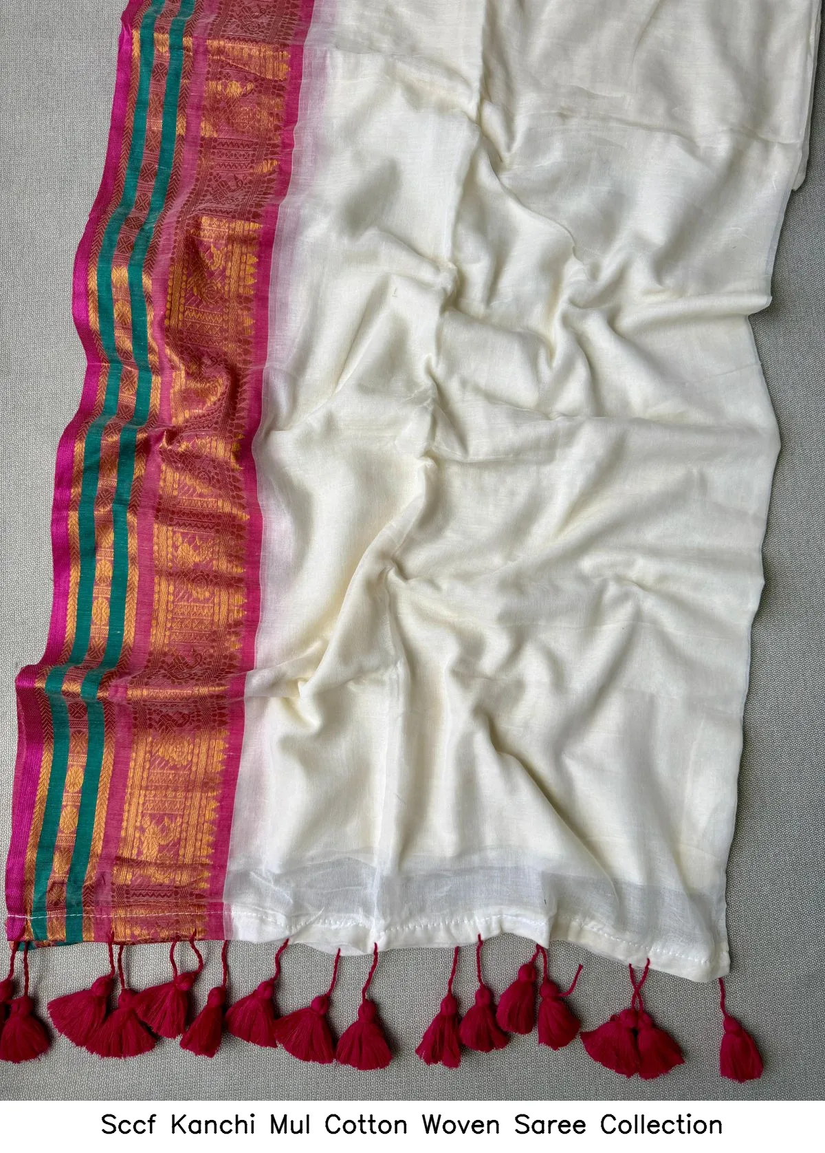 Sccf Kanchi Mul Cotton Woven Saree Collection - Image 7
