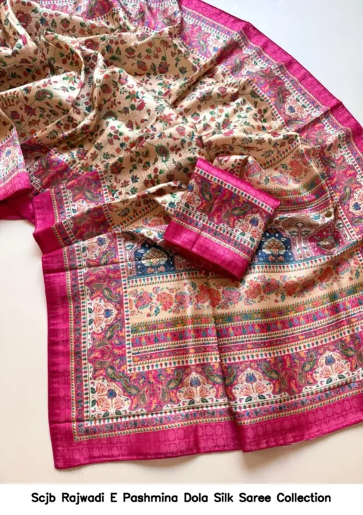 Scjb Rajwadi E Pashmina Dola Silk Saree Collection