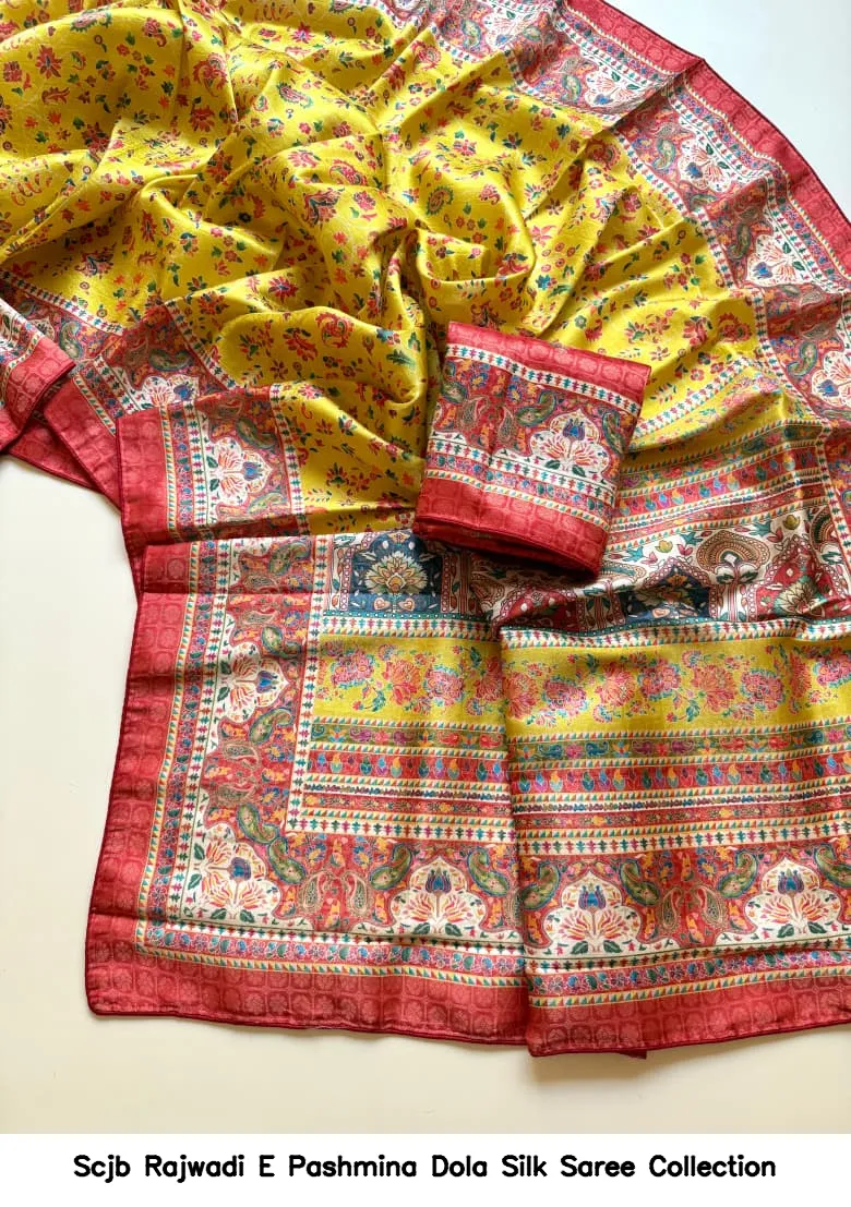 Scjb Rajwadi E Pashmina Dola Silk Saree Collection - Image 2