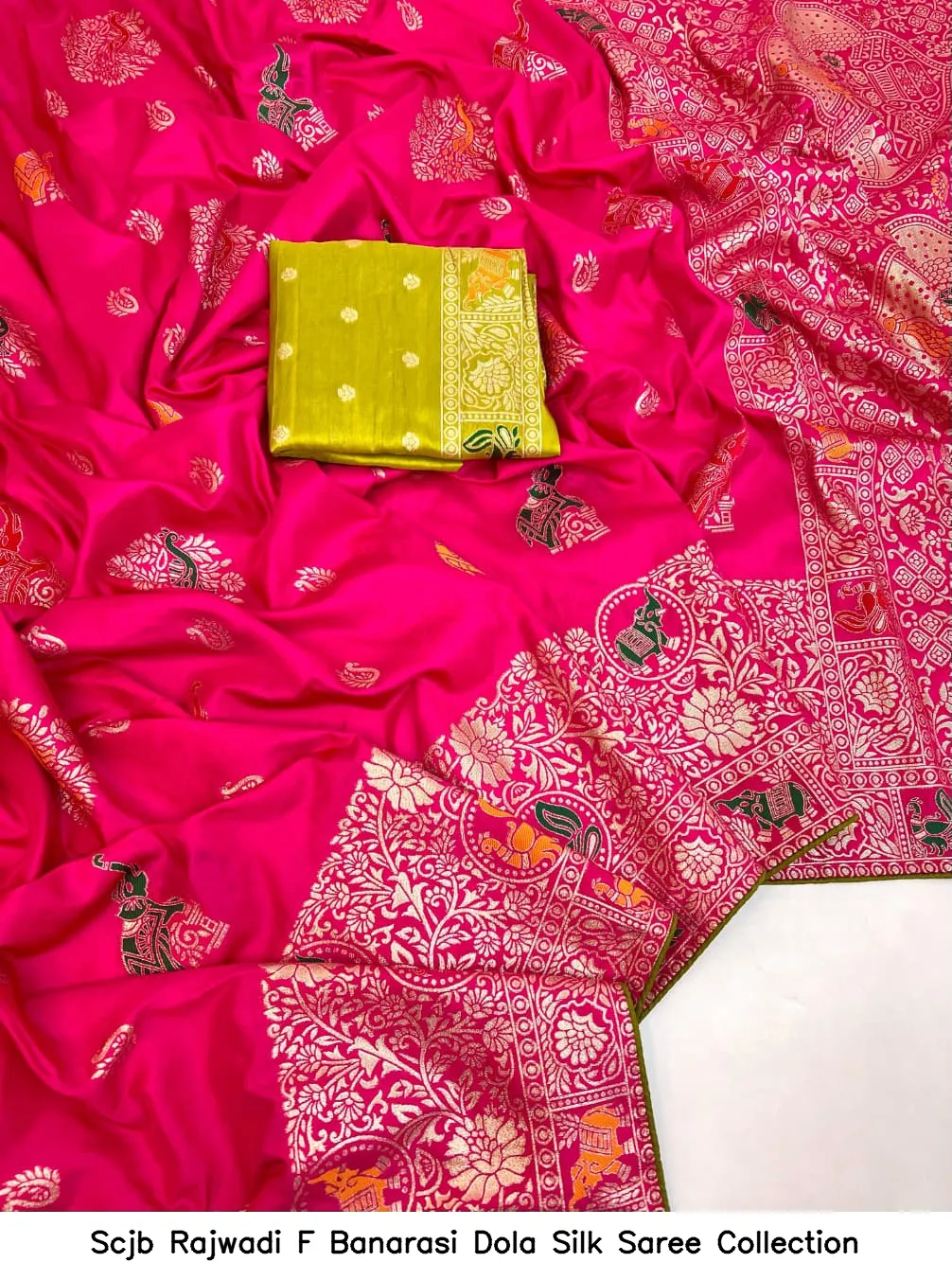 Scjb Rajwadi F Banarasi Dola Silk Saree Collection - Image 3
