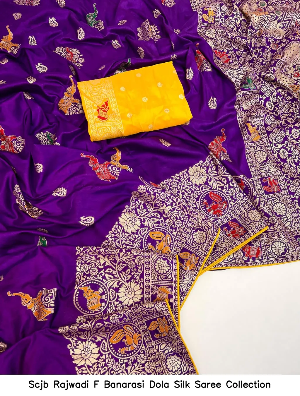 Scjb Rajwadi F Banarasi Dola Silk Saree Collection - Image 4