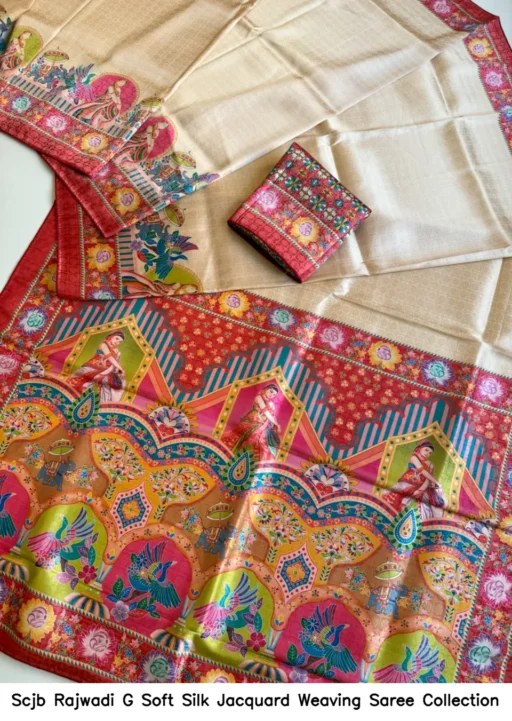 Scjb Rajwadi G Soft Silk Jacquard Weaving Saree Collection