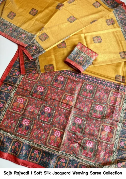 Scjb Rajwadi I Soft Silk Jacquard Weaving Saree Collection