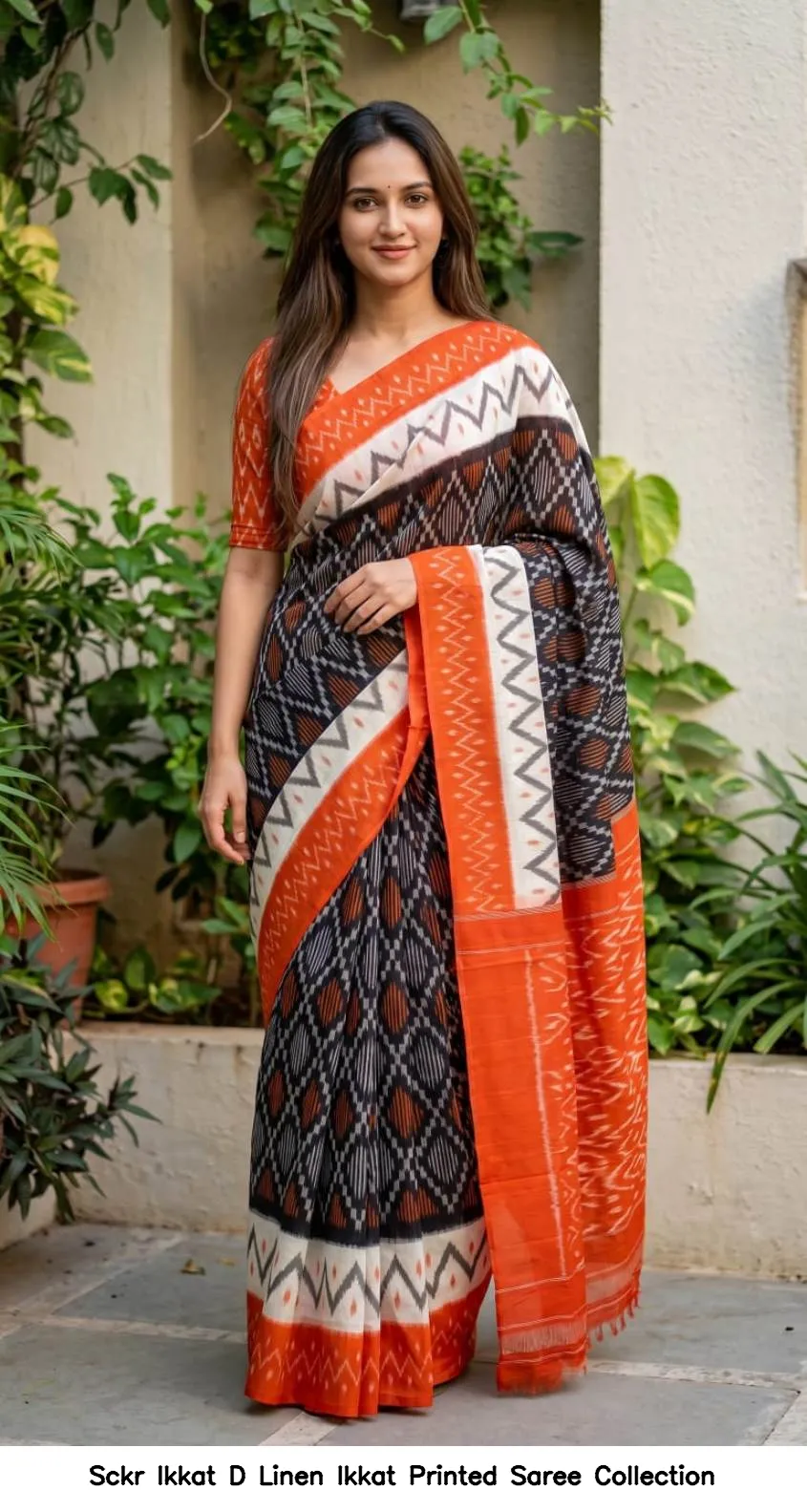 Sckr Ikkat D Linen Ikkat Printed Saree Collection - Image 7