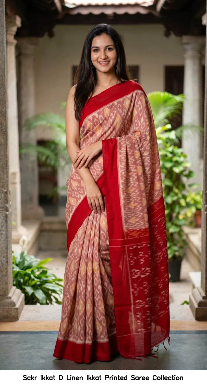 Sckr Ikkat D Linen Ikkat Printed Saree Collection - Image 8