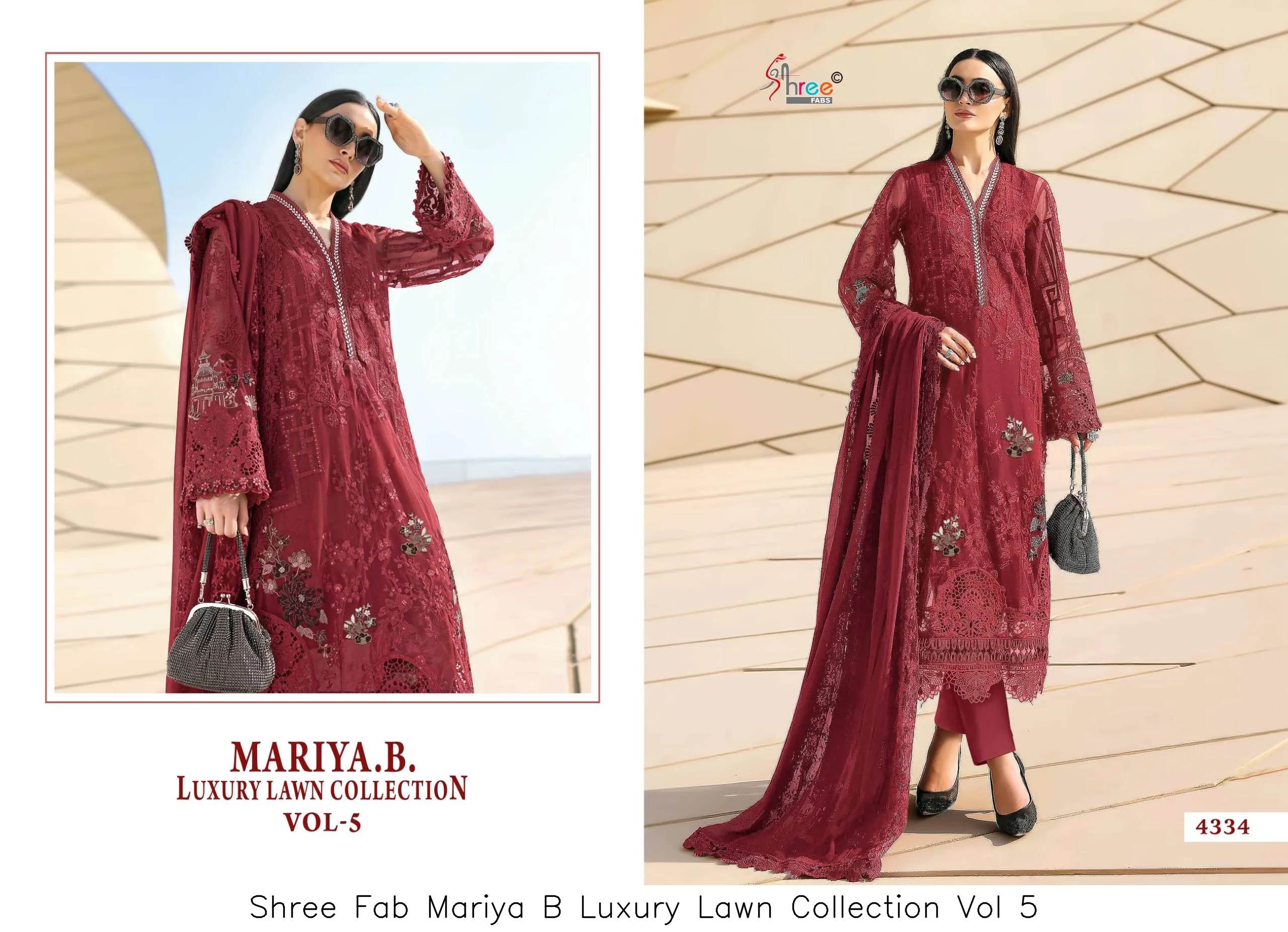 Shree Fab Mariya B Luxury Lawn Collection Vol 5 - Image 3