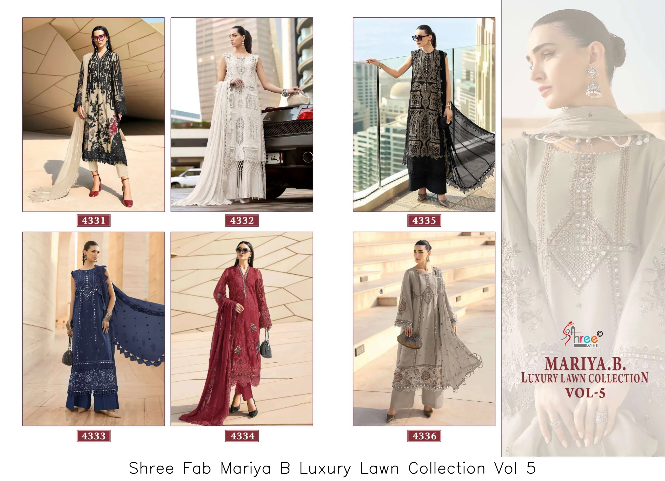 Shree Fab Mariya B Luxury Lawn Collection Vol 5 - Image 8