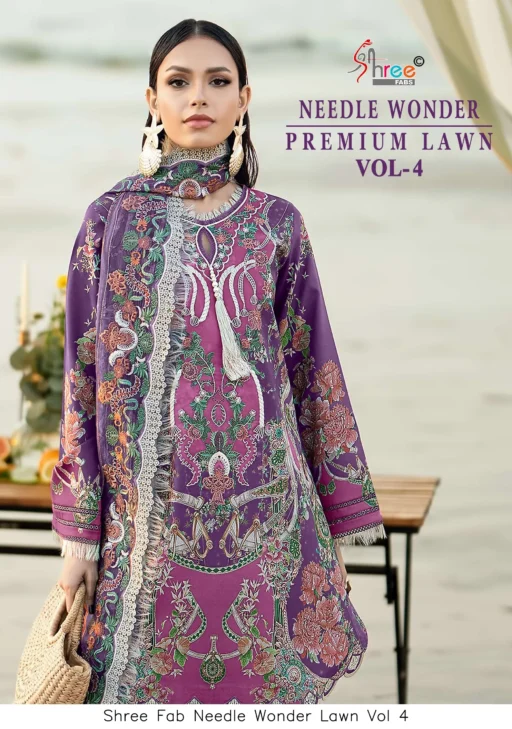 Shree Fab Needle Wonder Lawn Vol 4