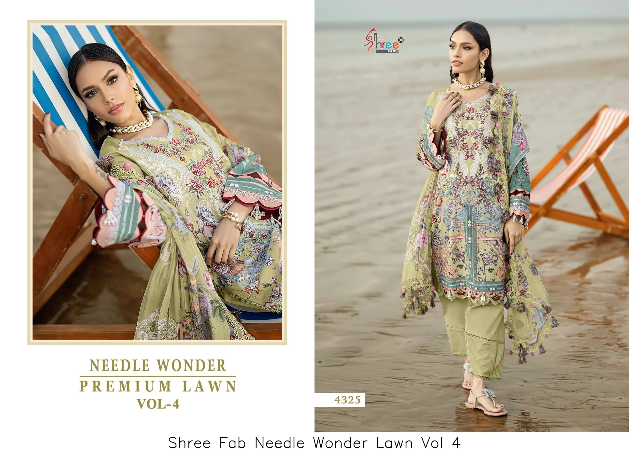 Shree Fab Needle Wonder Lawn Vol 4 - Image 12