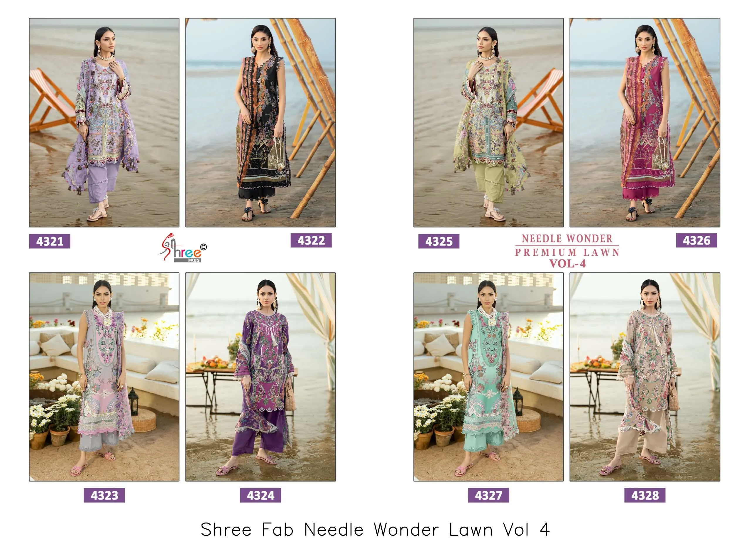Shree Fab Needle Wonder Lawn Vol 4 - Image 13