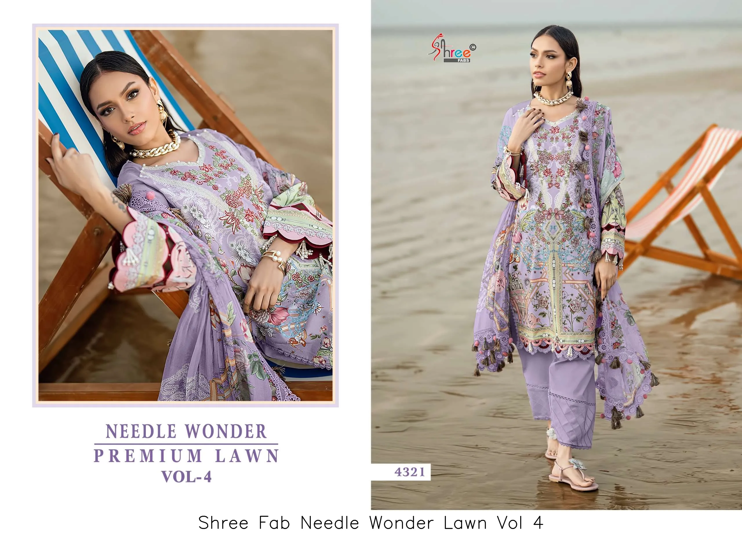 Shree Fab Needle Wonder Lawn Vol 4 - Image 16