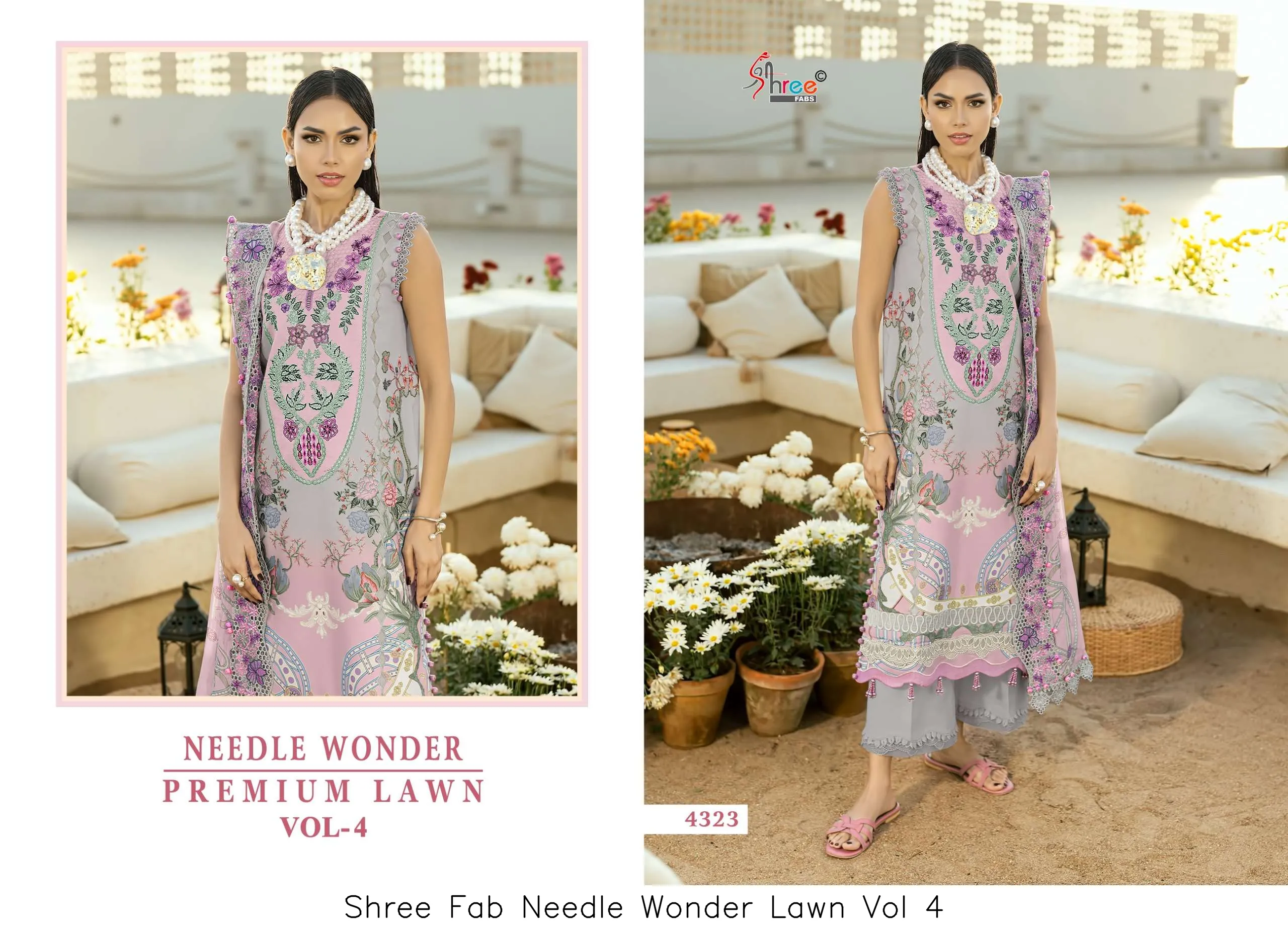 Shree Fab Needle Wonder Lawn Vol 4 - Image 17