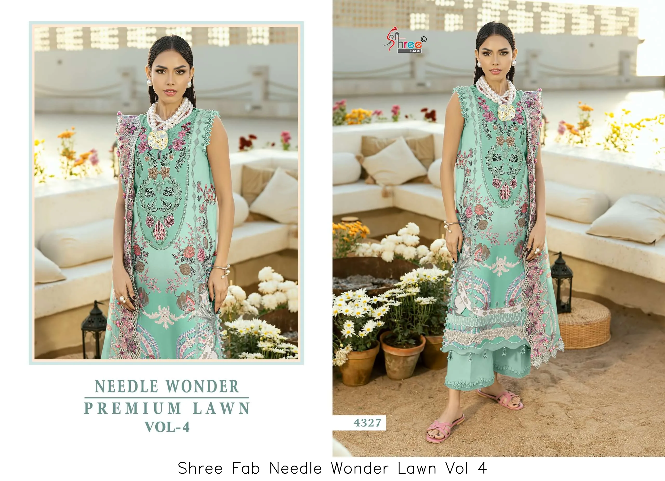 Shree Fab Needle Wonder Lawn Vol 4 - Image 5