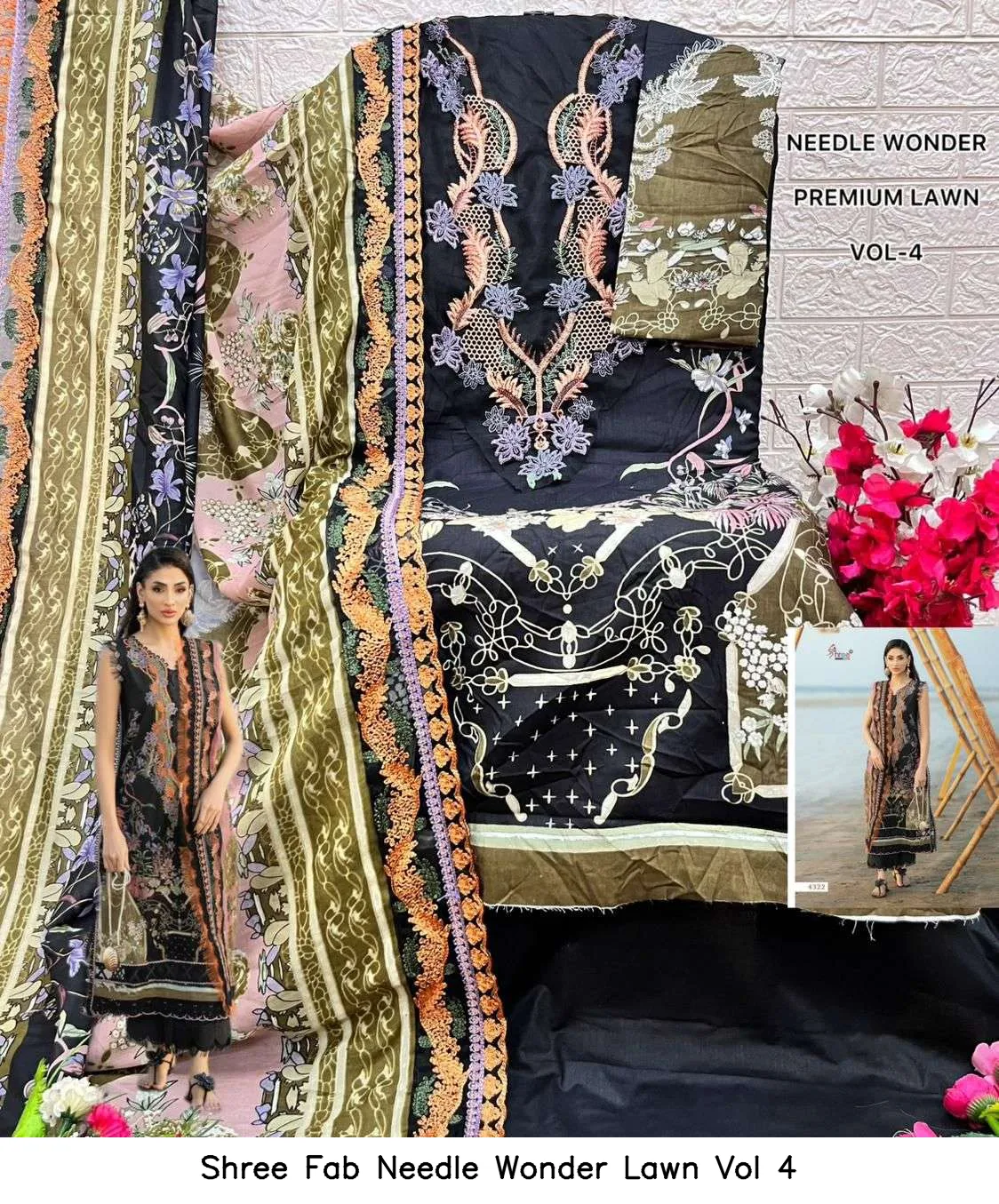 Shree Fab Needle Wonder Lawn Vol 4 - Image 6