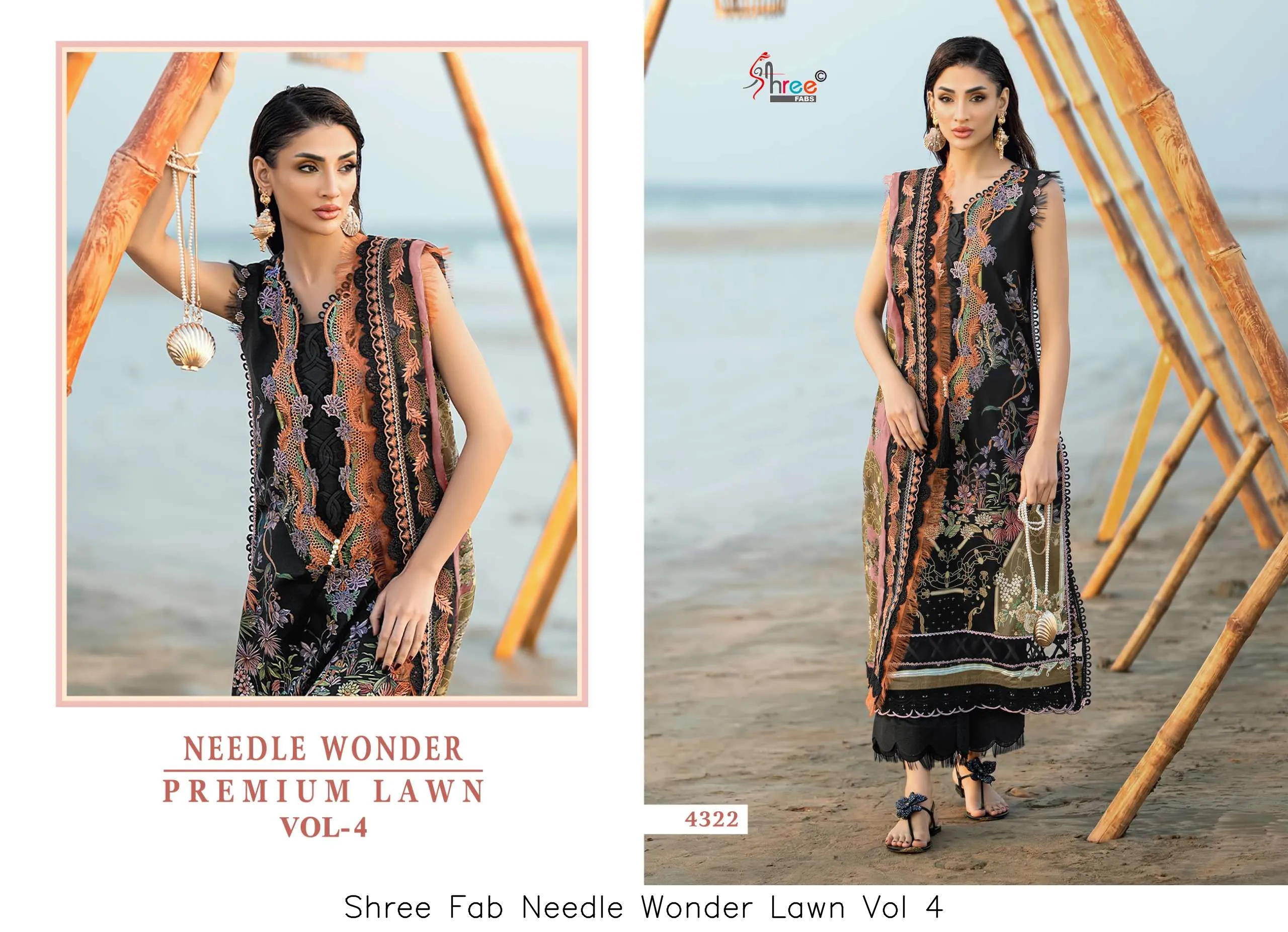 Shree Fab Needle Wonder Lawn Vol 4 - Image 9