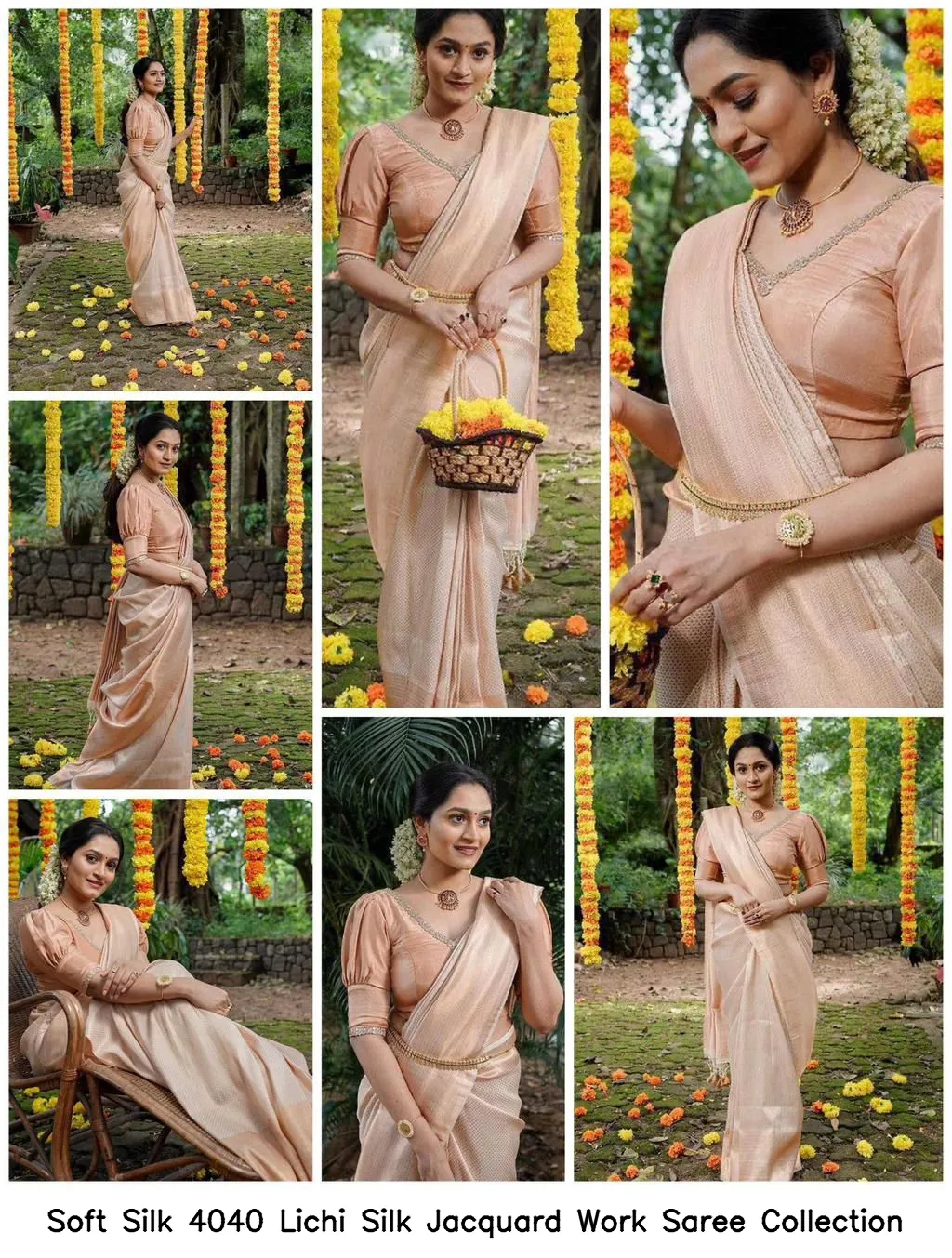 Soft Silk 4040 Lichi Silk Jacquard Work Saree Collection - Image 14