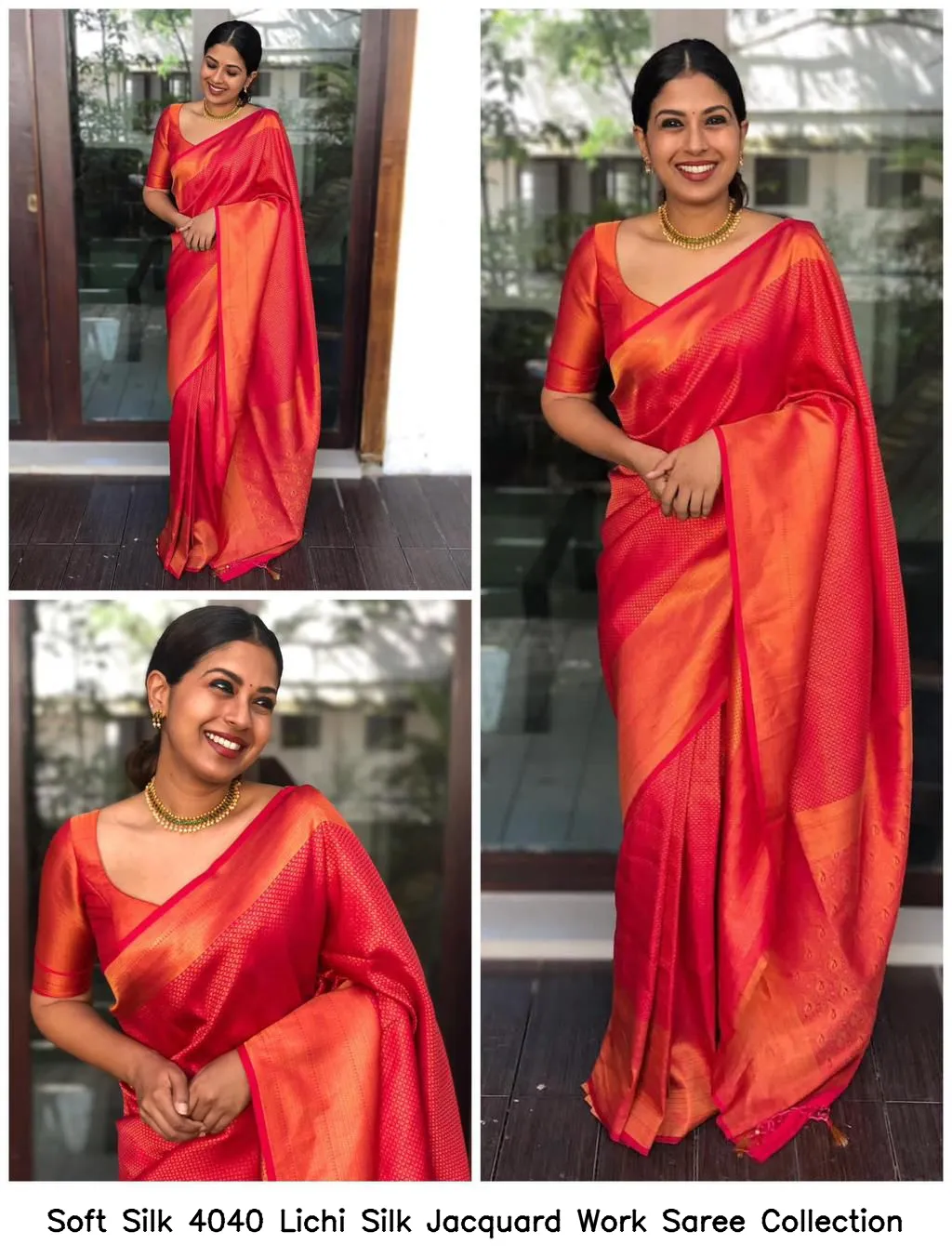 Soft Silk 4040 Lichi Silk Jacquard Work Saree Collection - Image 25