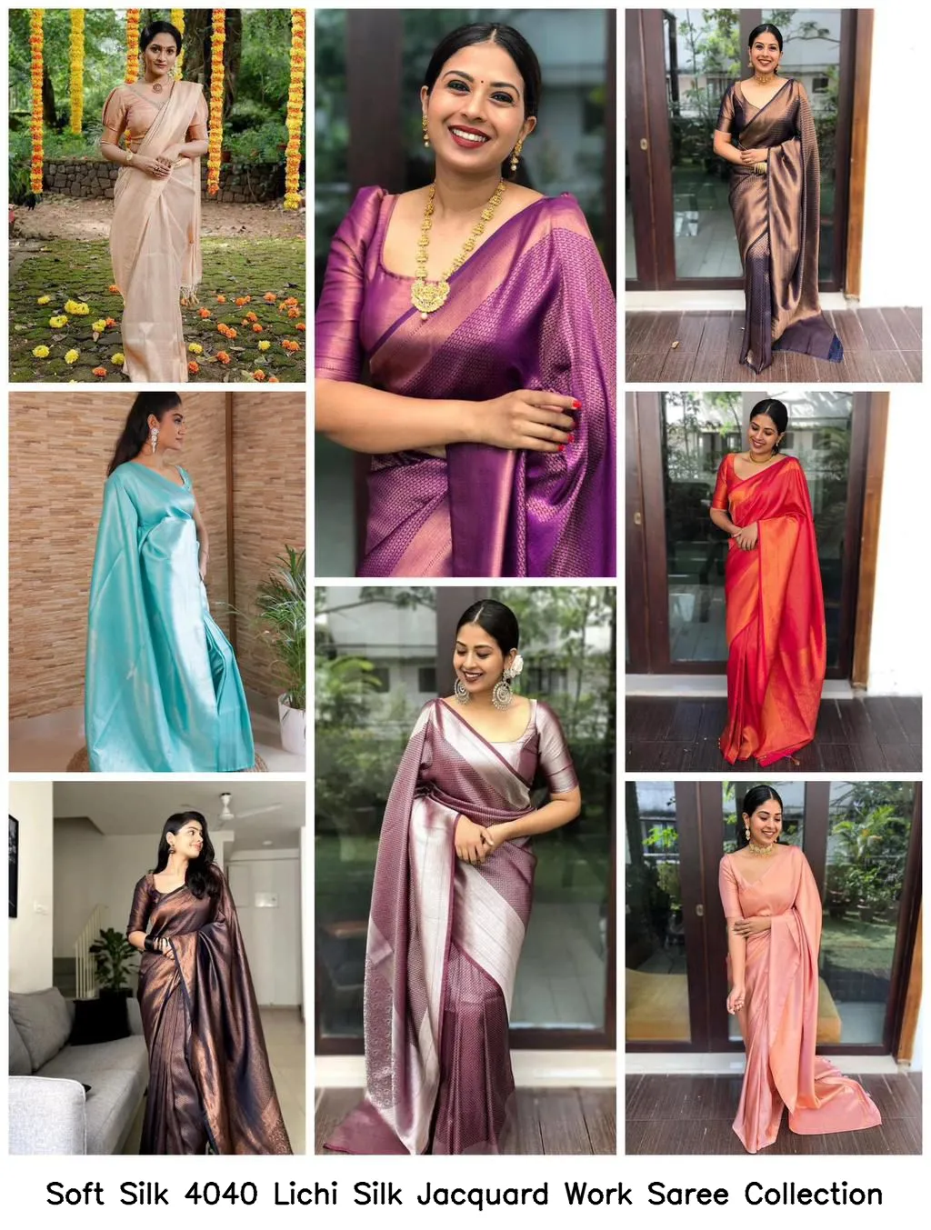 Soft Silk 4040 Lichi Silk Jacquard Work Saree Collection - Image 27