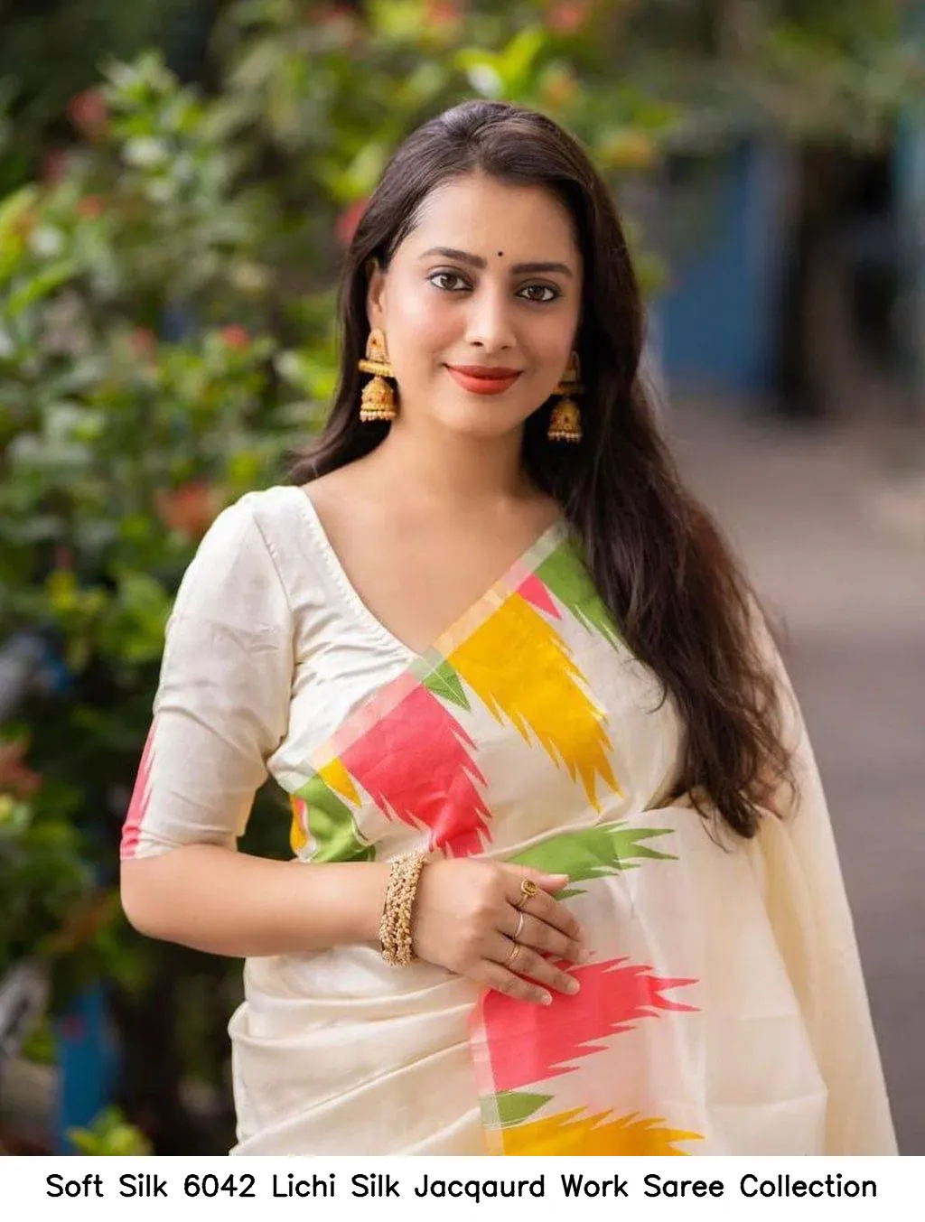 Soft Silk 6042 Lichi Silk Jacqaurd Work Saree Collection - Image 12