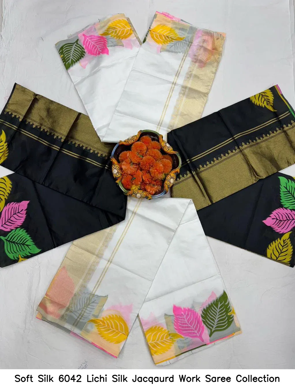 Soft Silk 6042 Lichi Silk Jacqaurd Work Saree Collection - Image 8