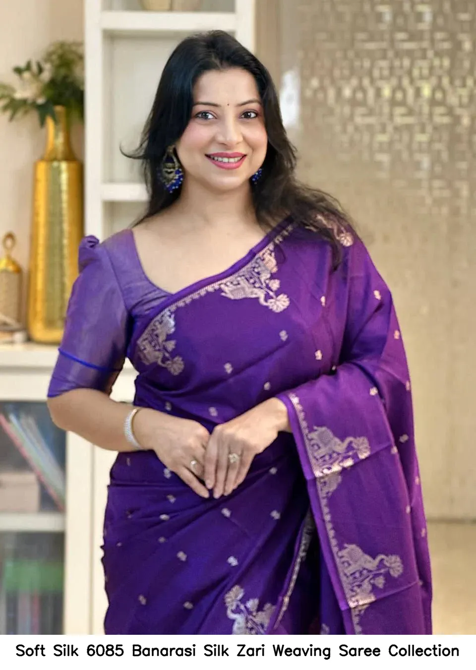 Soft Silk 6085 Banarasi Silk Zari Weaving Saree Collection - Image 5