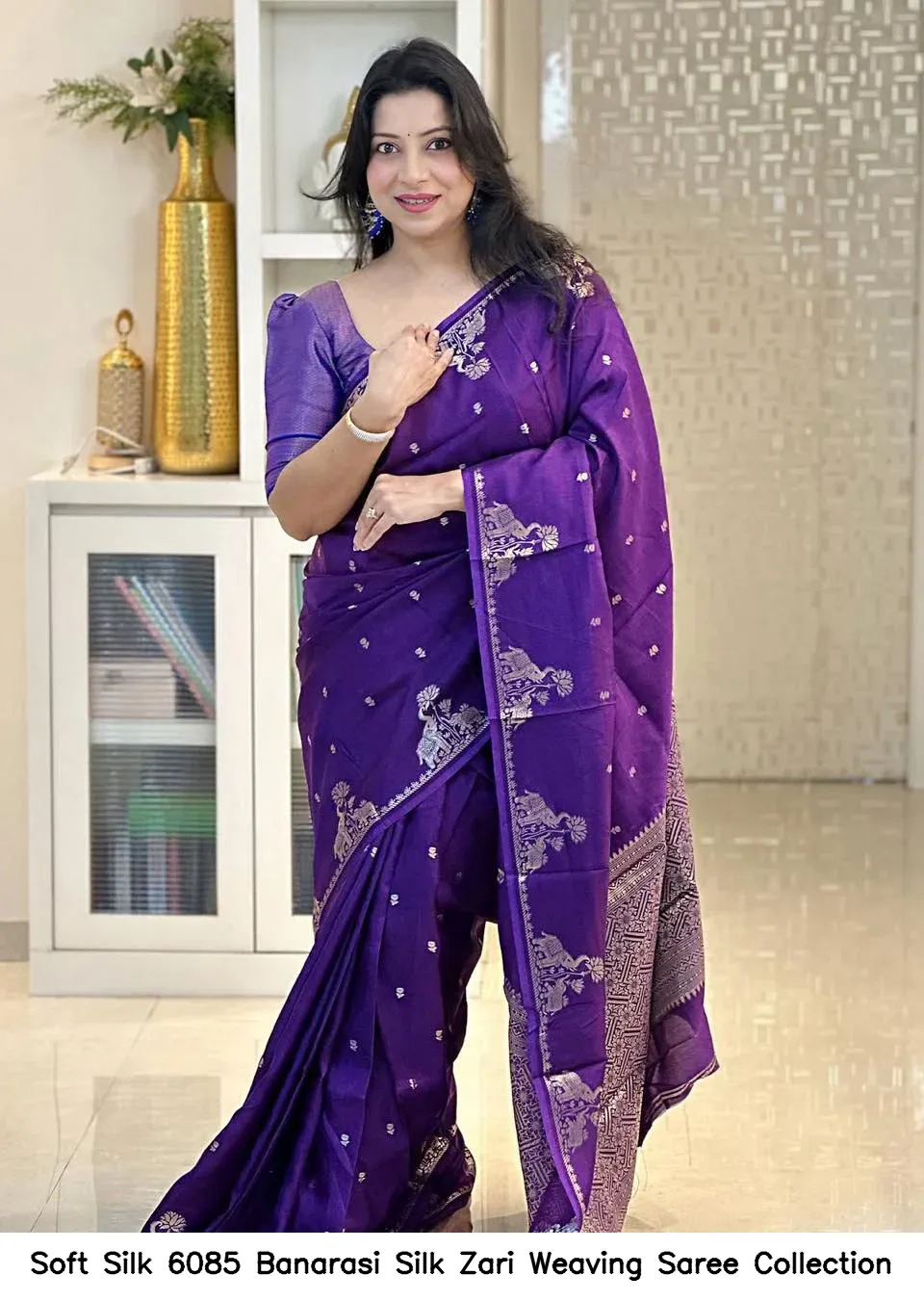 Soft Silk 6085 Banarasi Silk Zari Weaving Saree Collection - Image 6