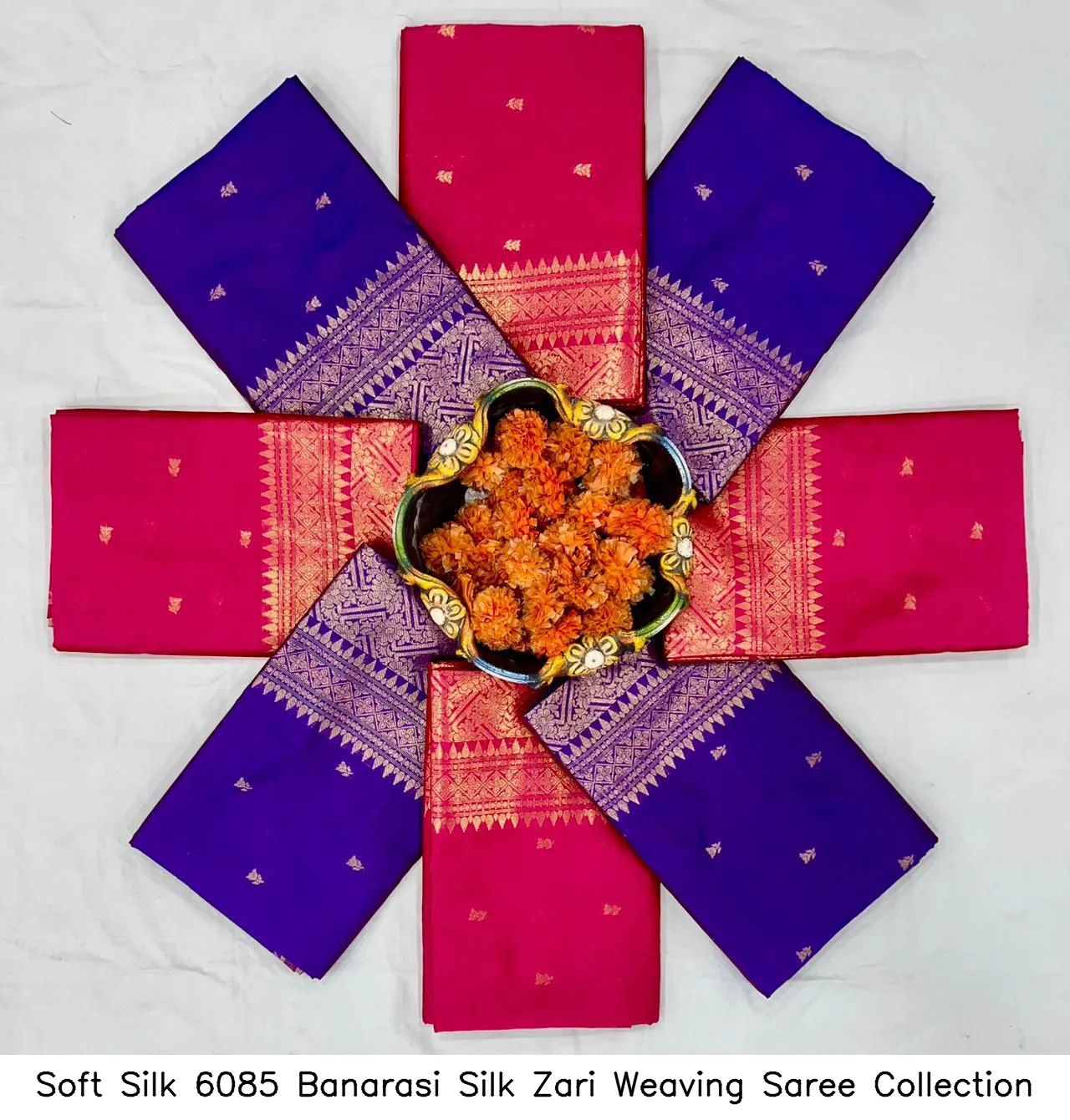 Soft Silk 6085 Banarasi Silk Zari Weaving Saree Collection - Image 9