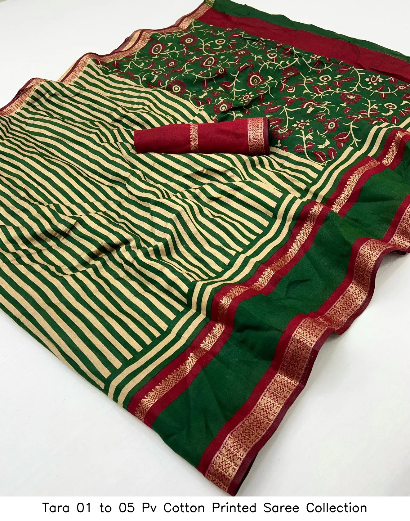 Tara 01 to 05 Pv Cotton Printed Saree Collection - Image 4
